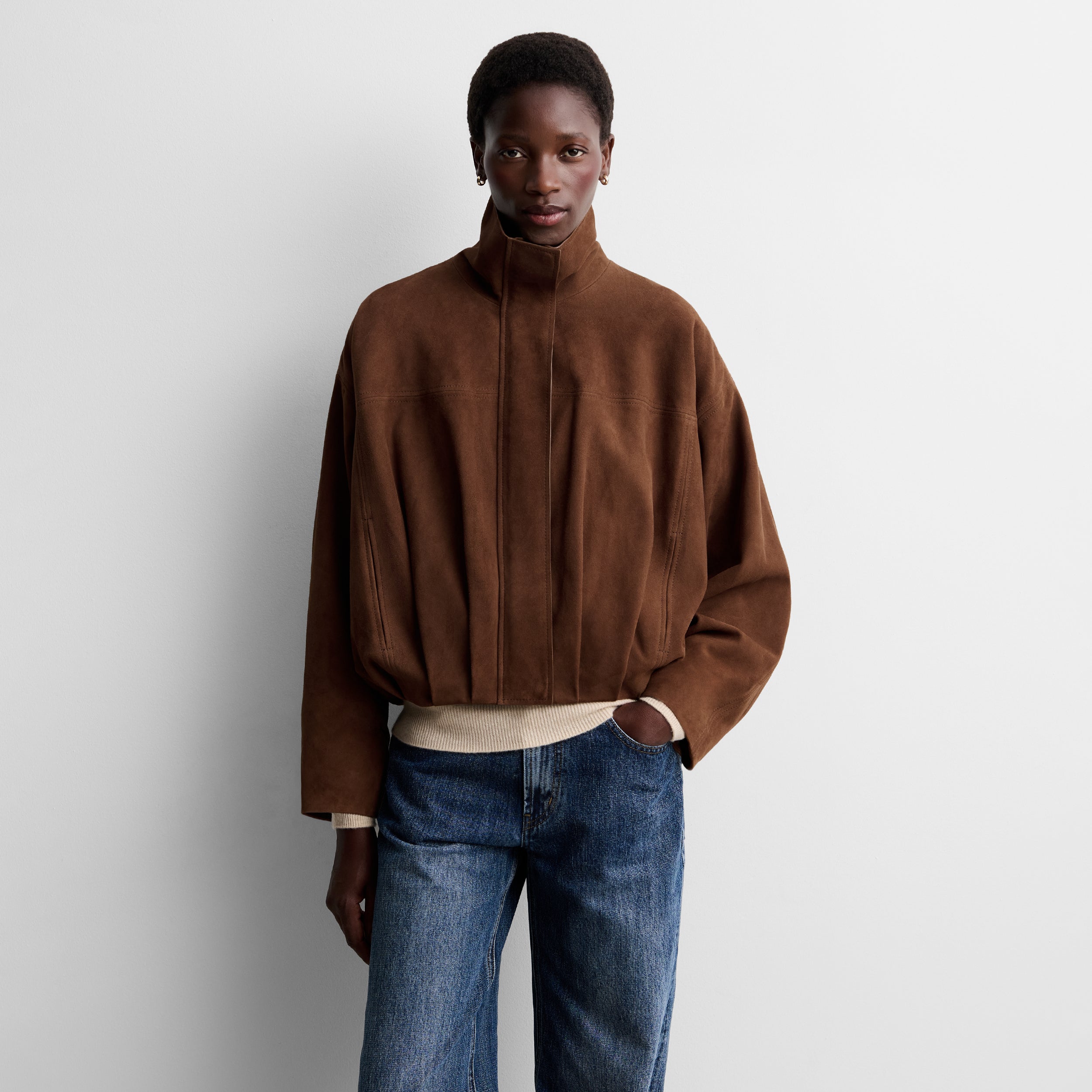 Veste bomber en daim
