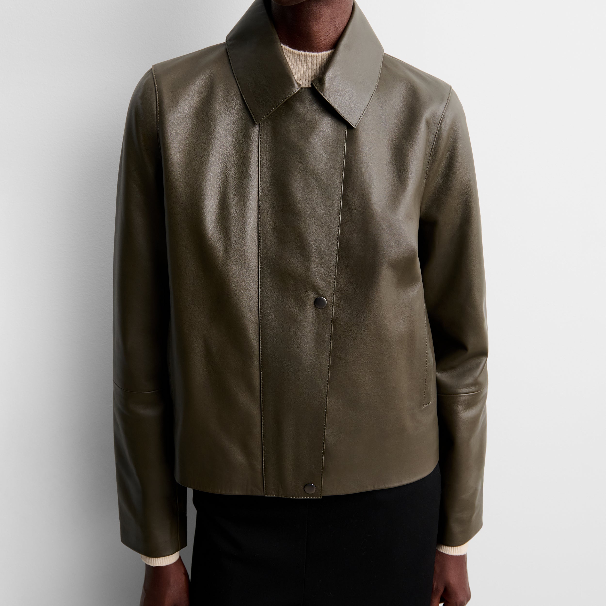 Veste courte en similicuir