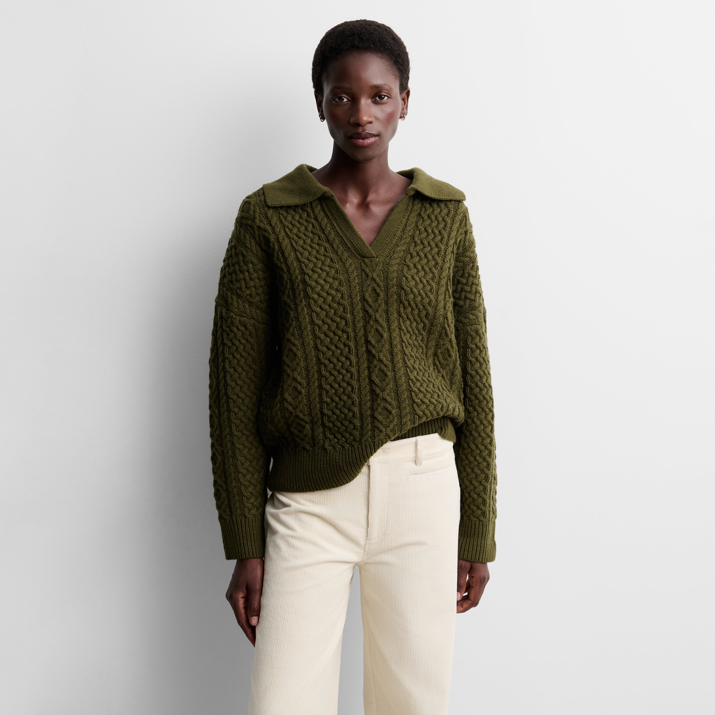Pull polo en maille