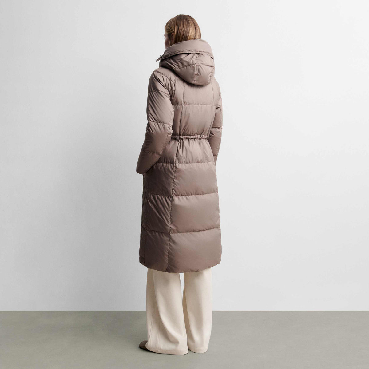 Long reversible puffer jacket