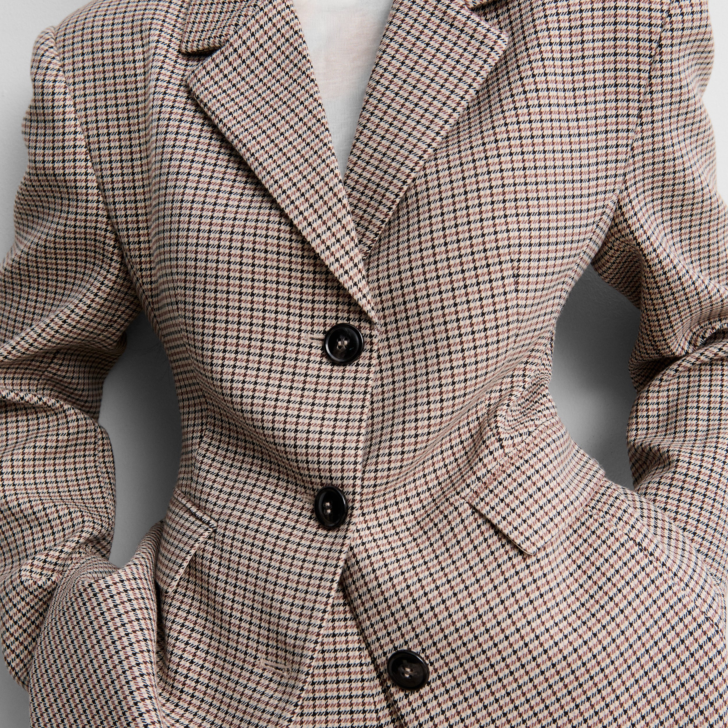 Blazer cintré à carreaux