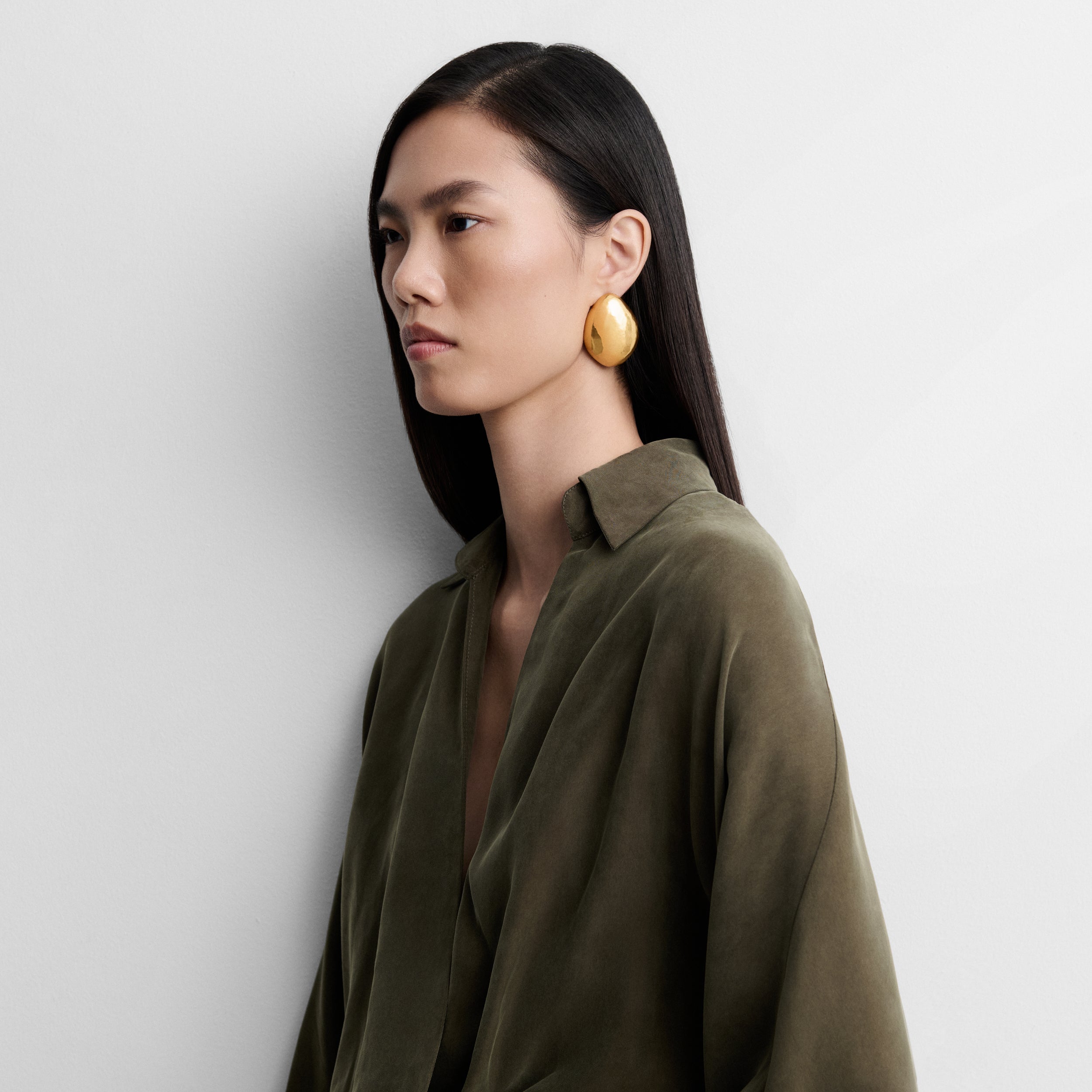 Blouse fluide à col croisé