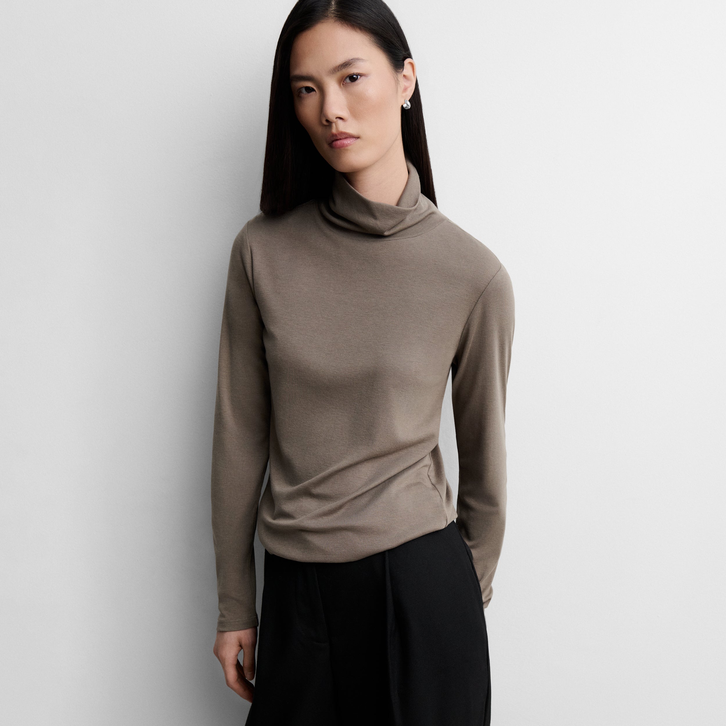 High-neck t-shirt