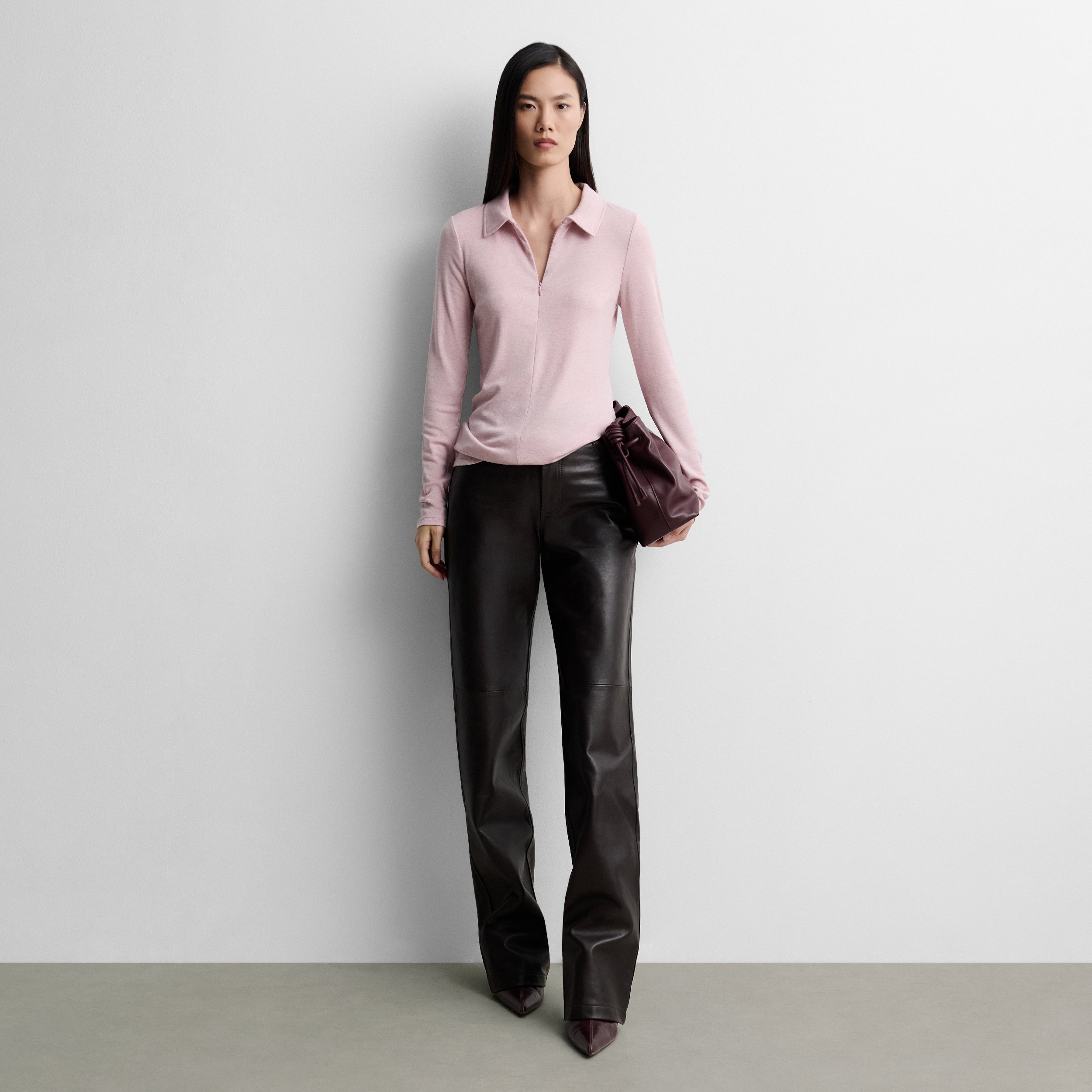 Polo-neck t-shirt