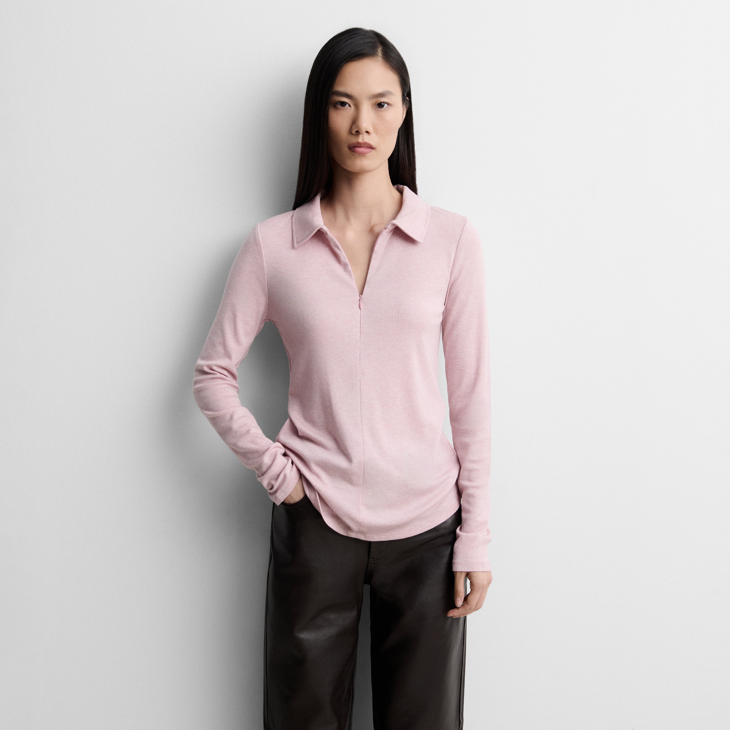 Polo-neck t-shirt