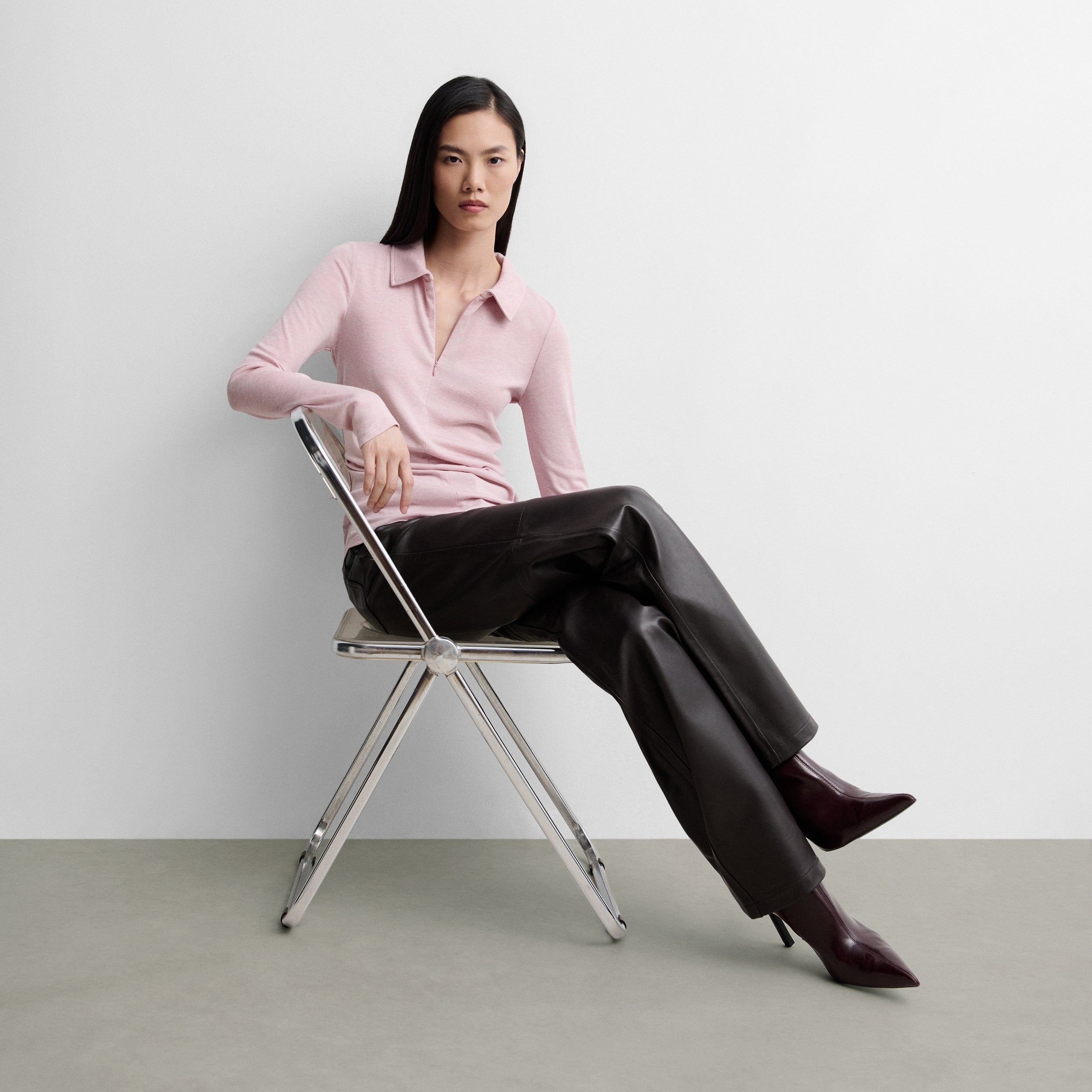 Polo-neck t-shirt