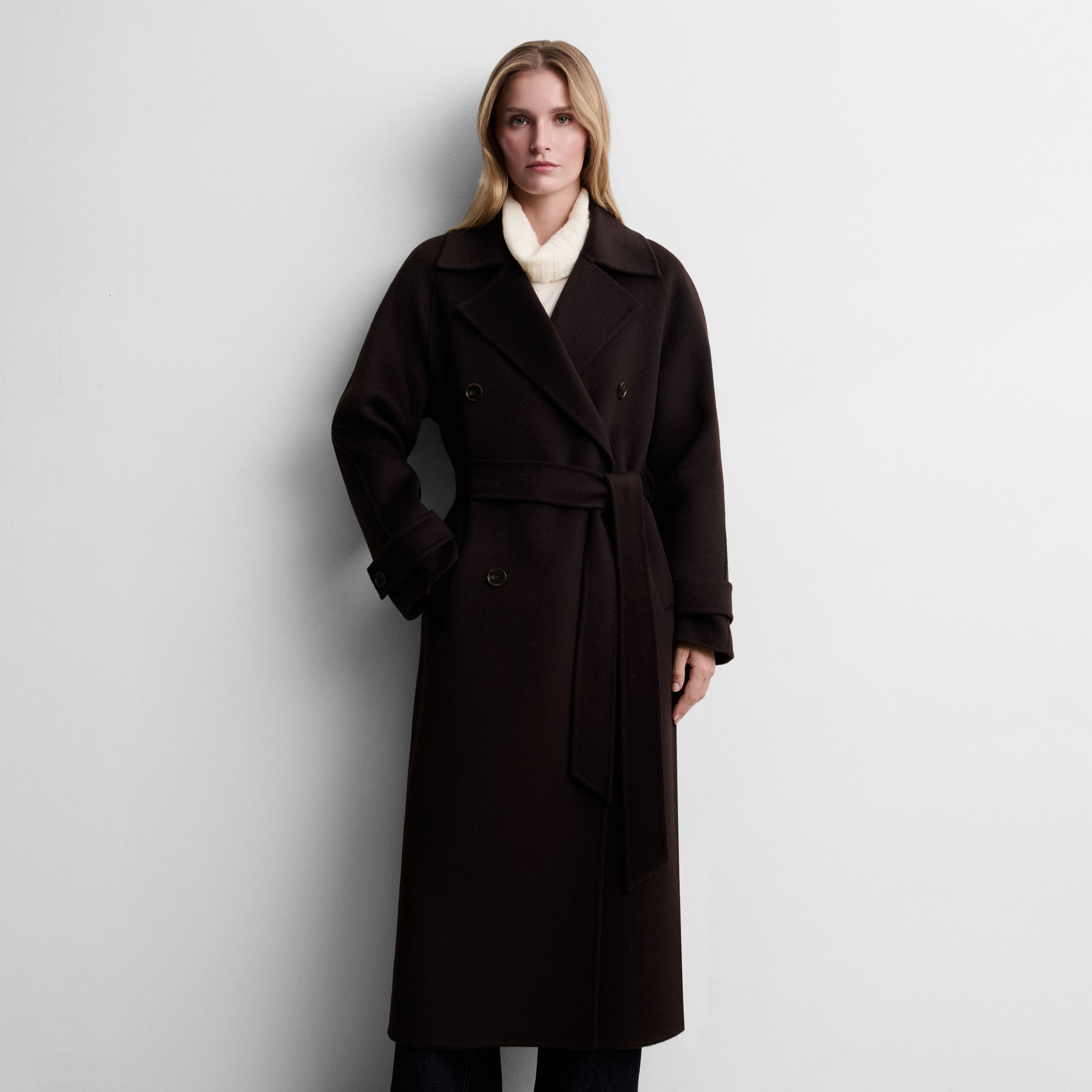 Double-faced wool coat