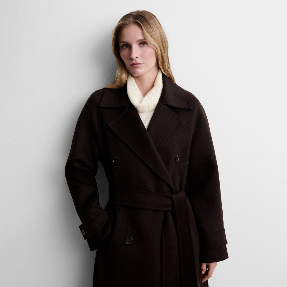 Double-faced wool coat