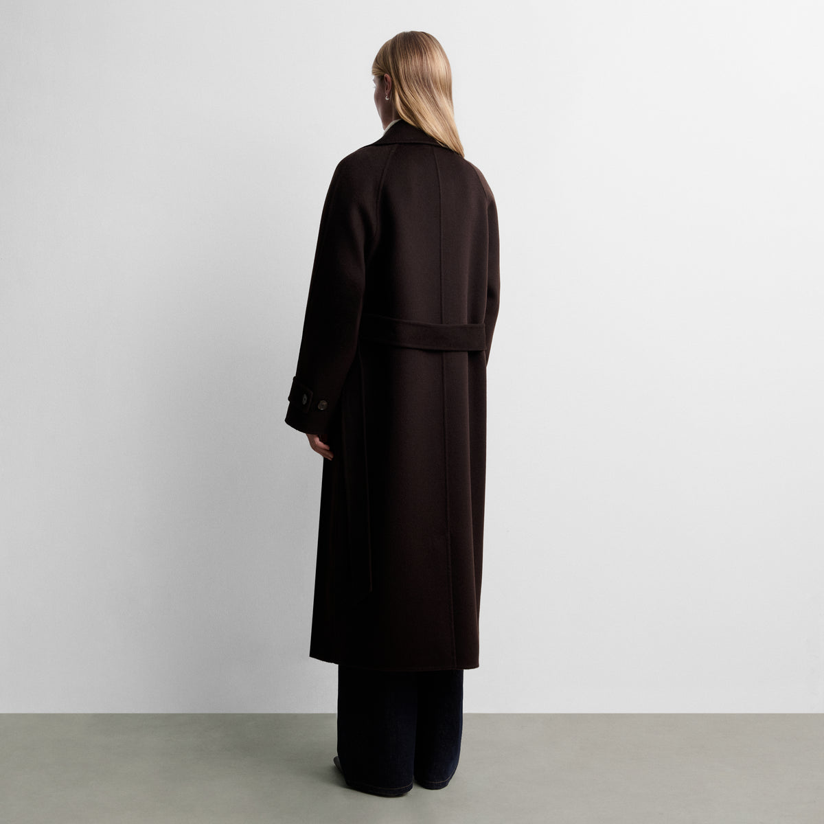 Double-faced wool coat