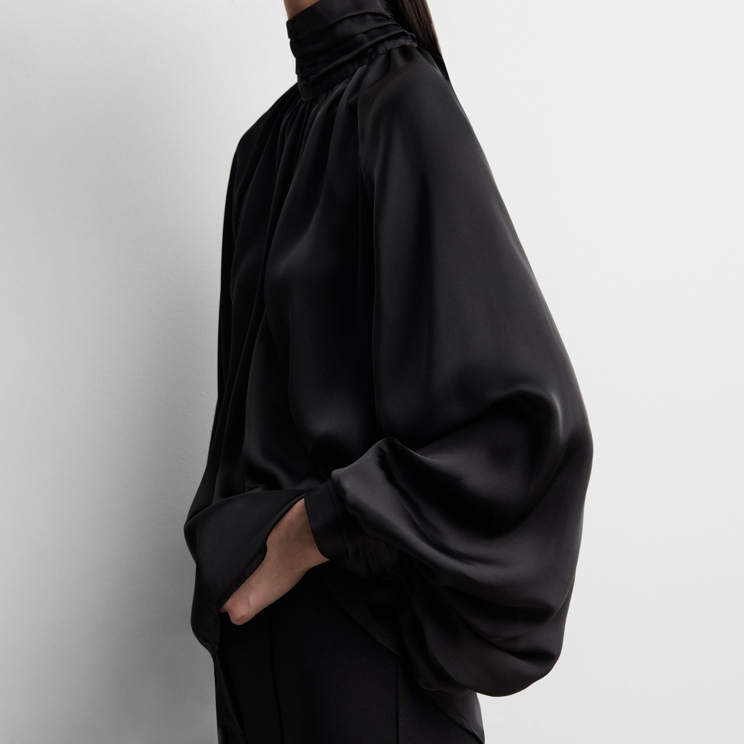 Blouse fluide satinée