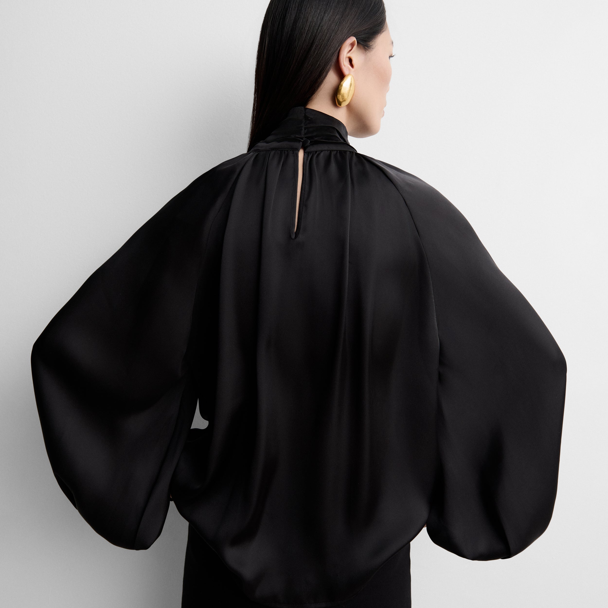 Blouse fluide satinée