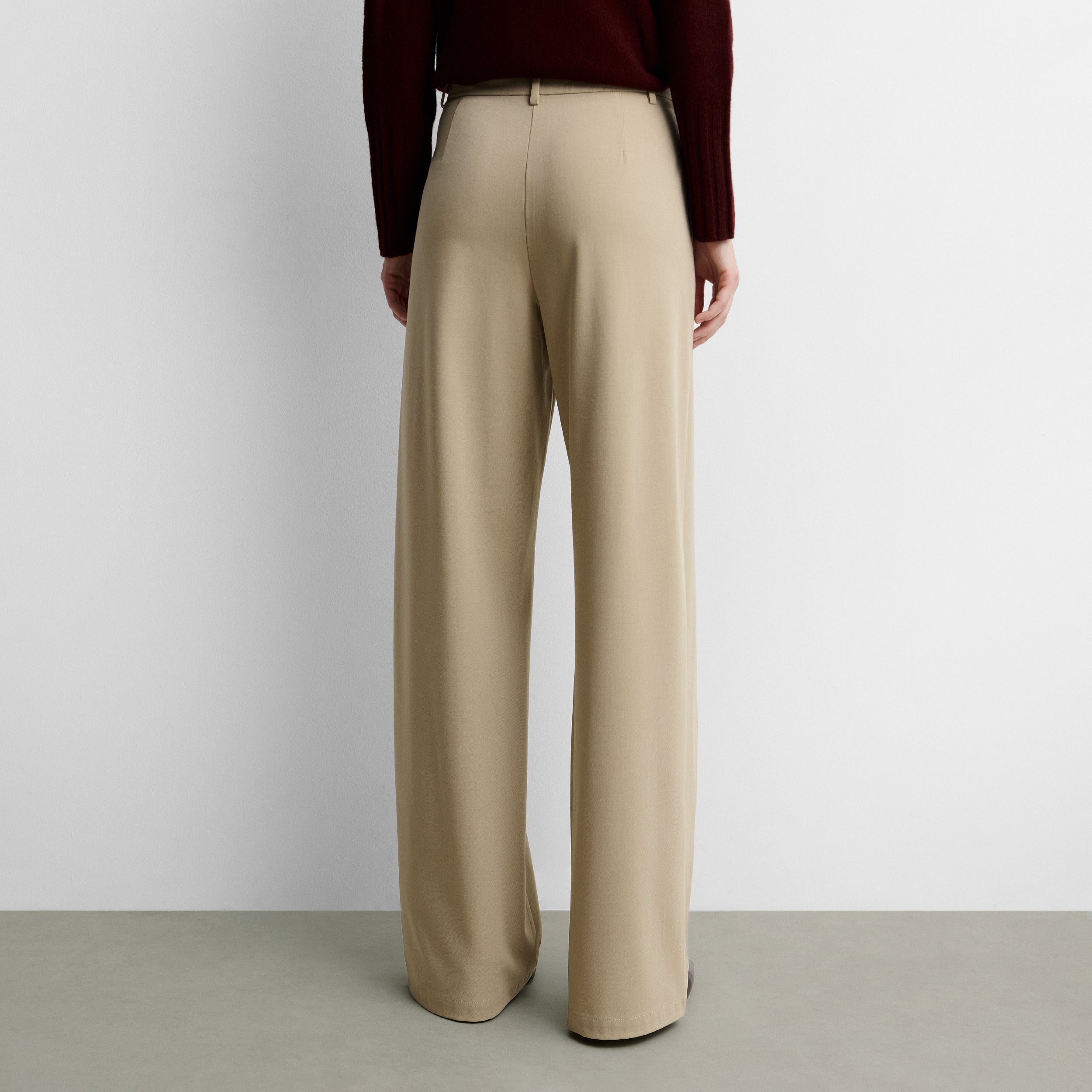 Pantalon droit effet croisé