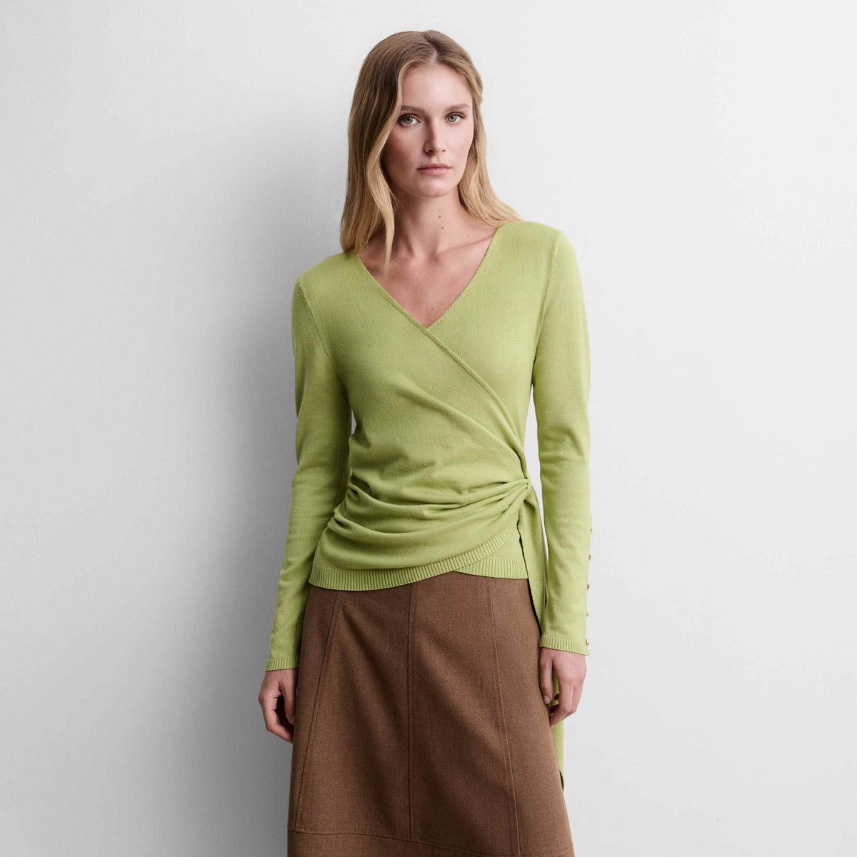 Pull en maille à nœud
