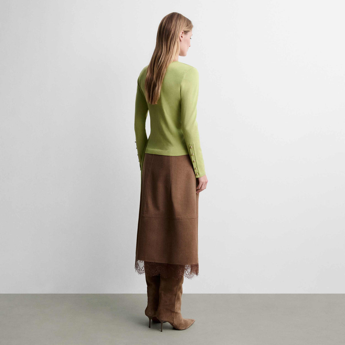Pull en maille à nœud