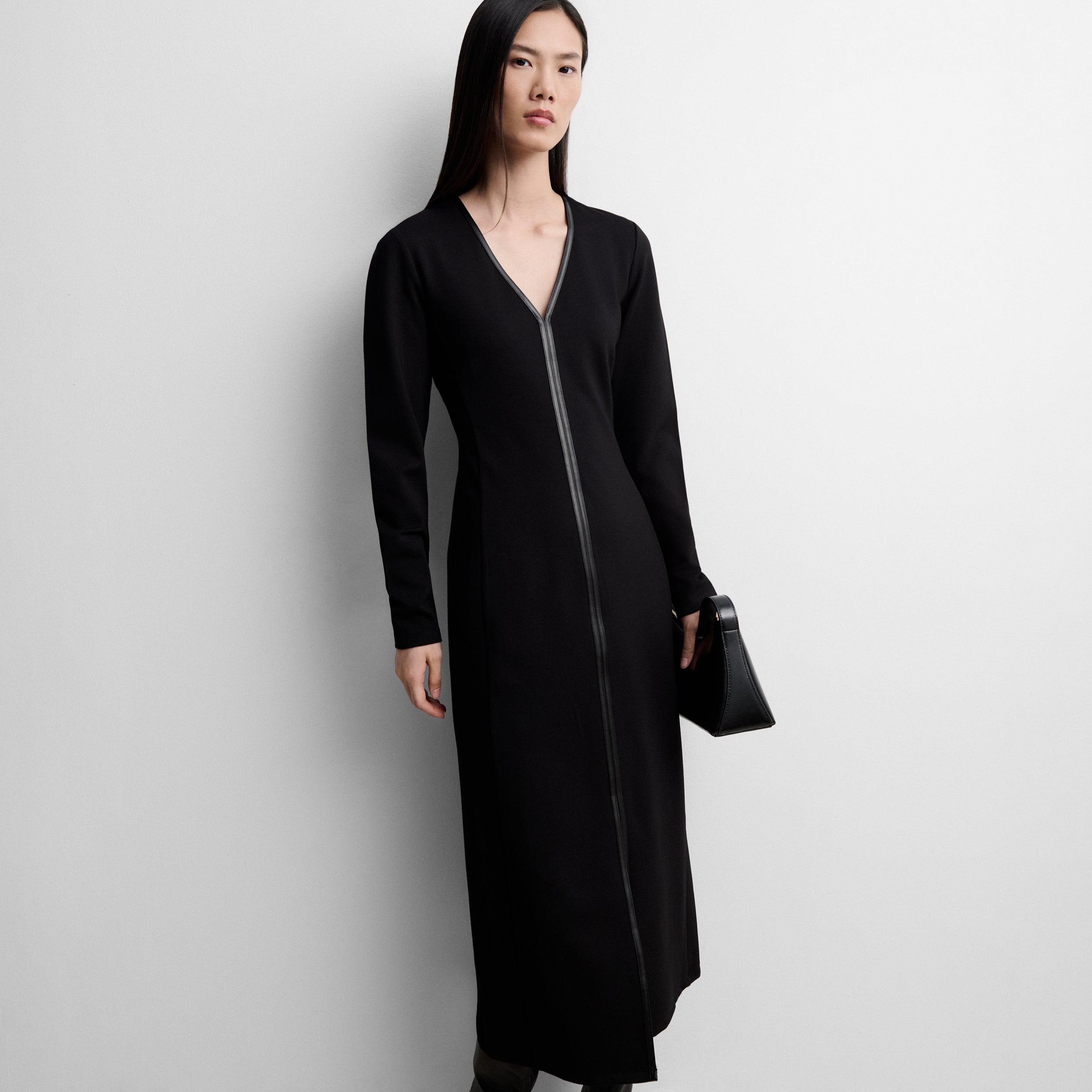 Robe en maille bicolore