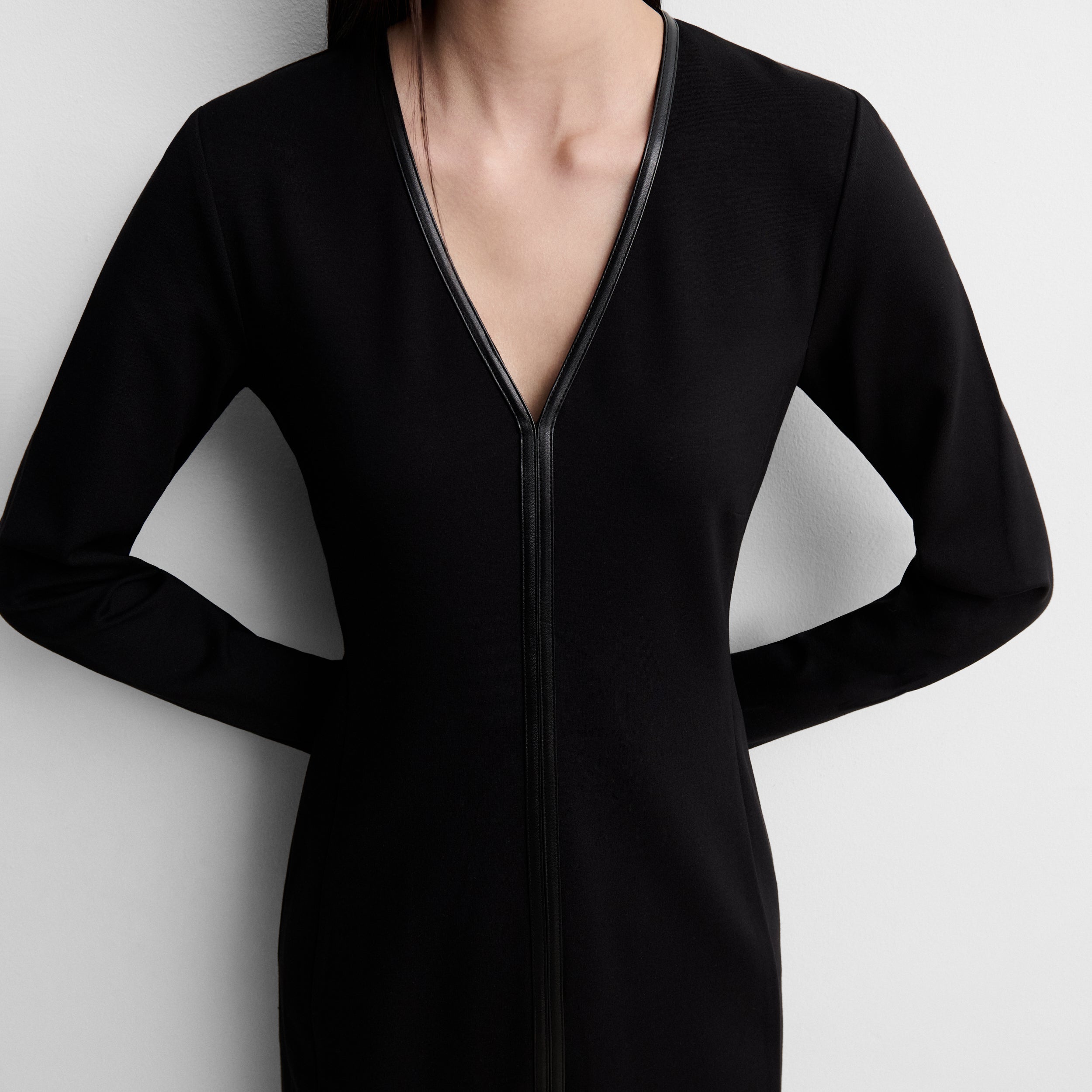 Robe en maille bicolore