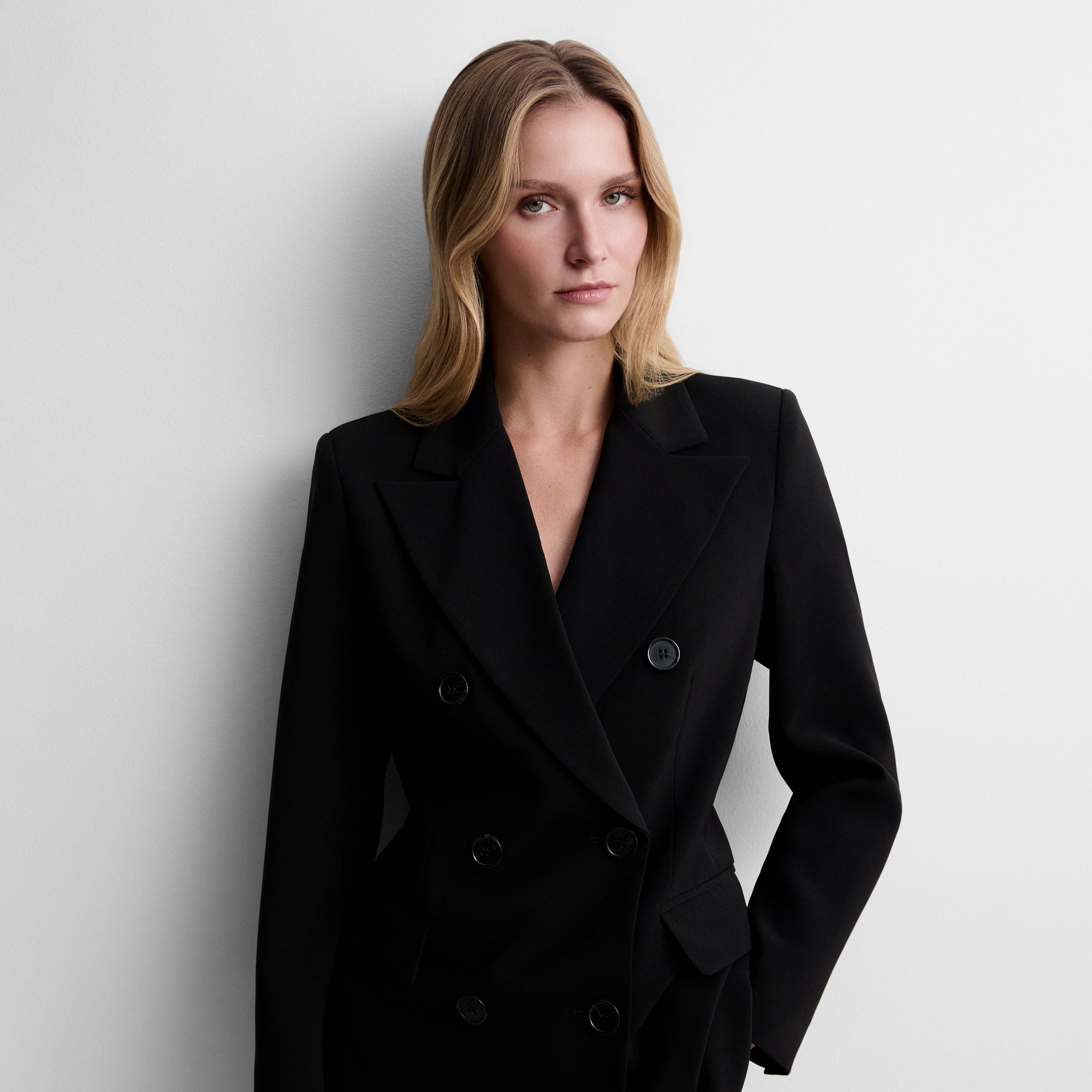 Blazer droit croisé