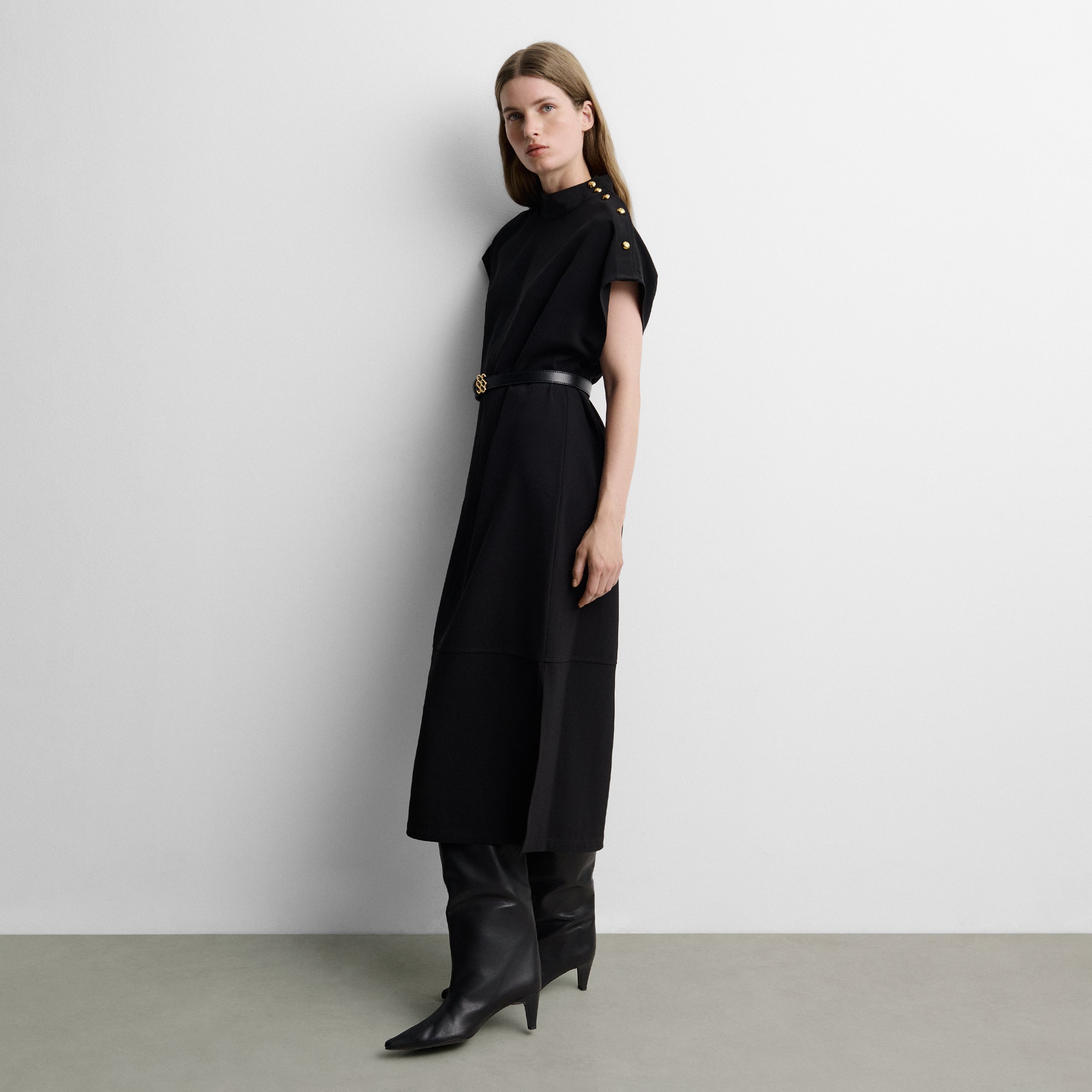 Vestido midi recto
