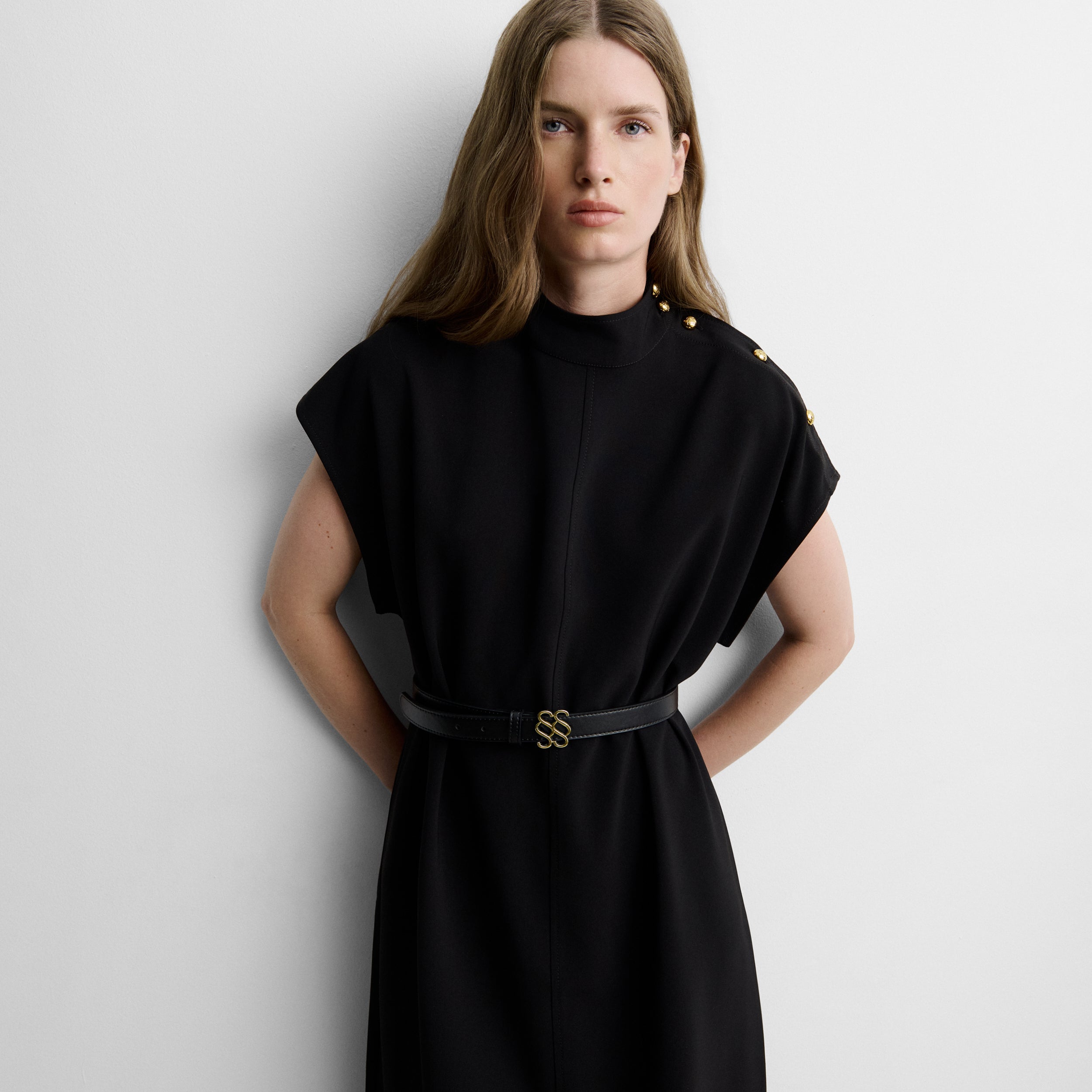 Vestido midi recto