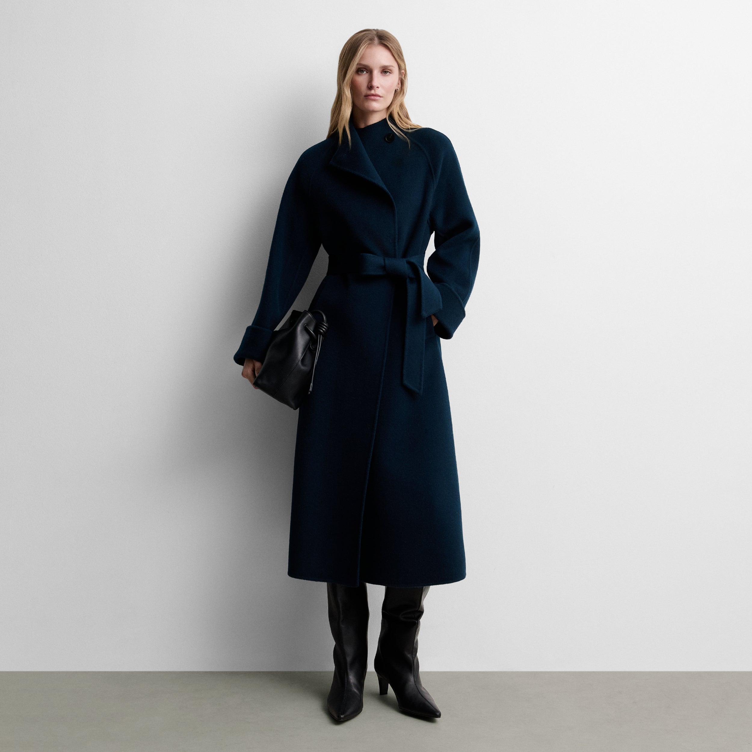 Manteau long en laine