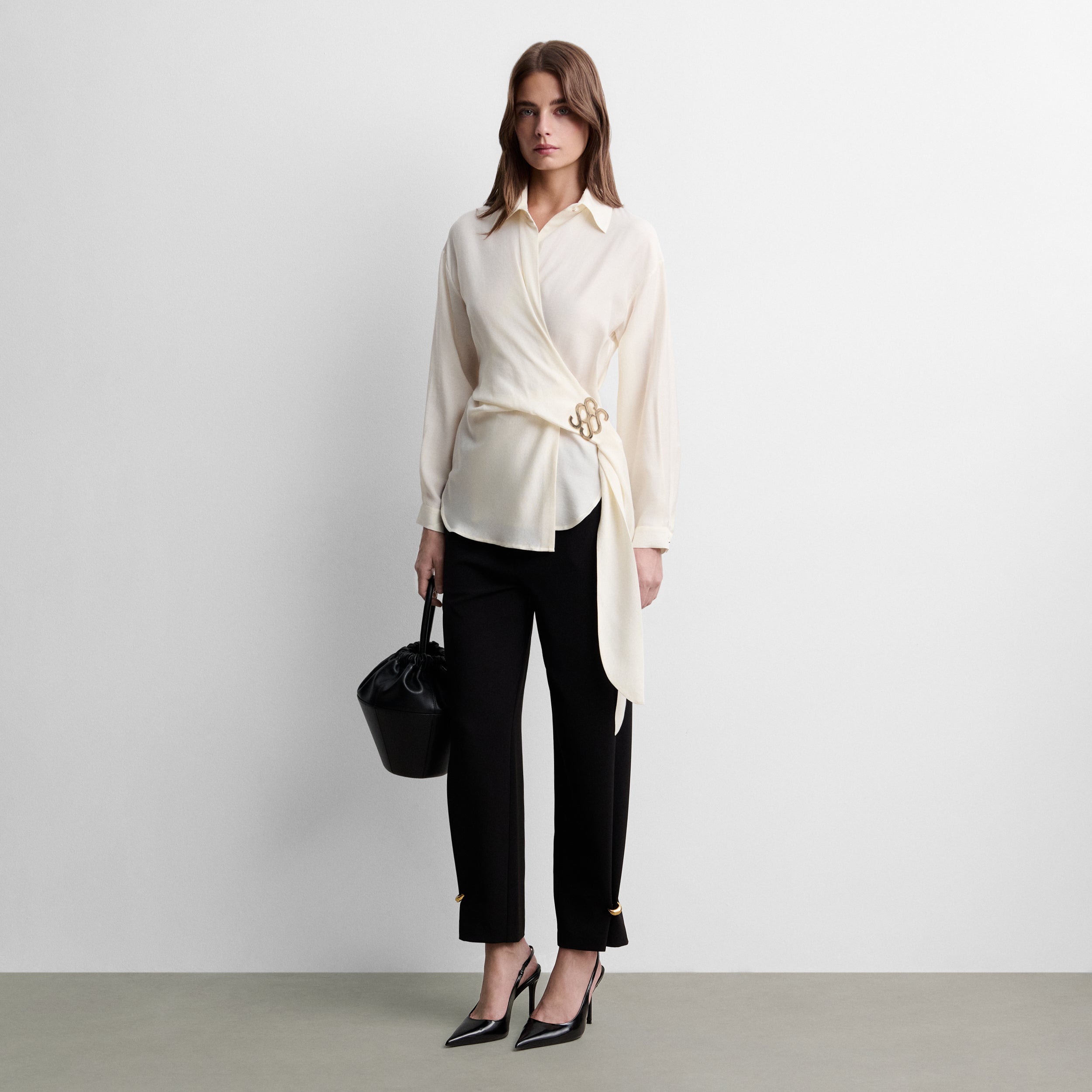 Blouse fluide à nœud
