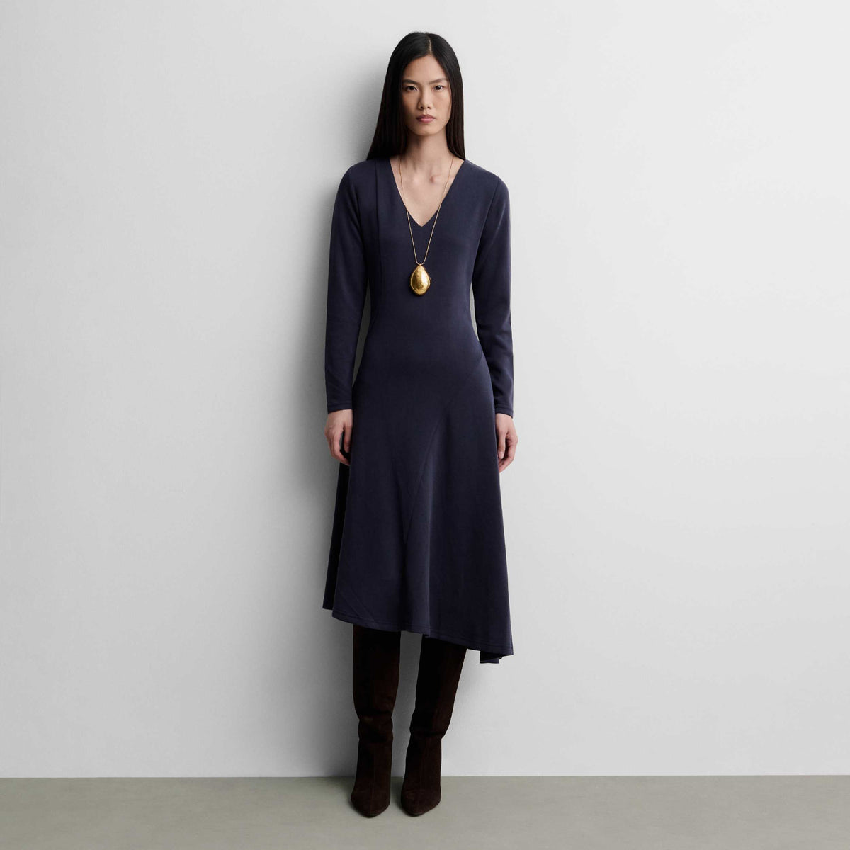 Robe en maille évasée