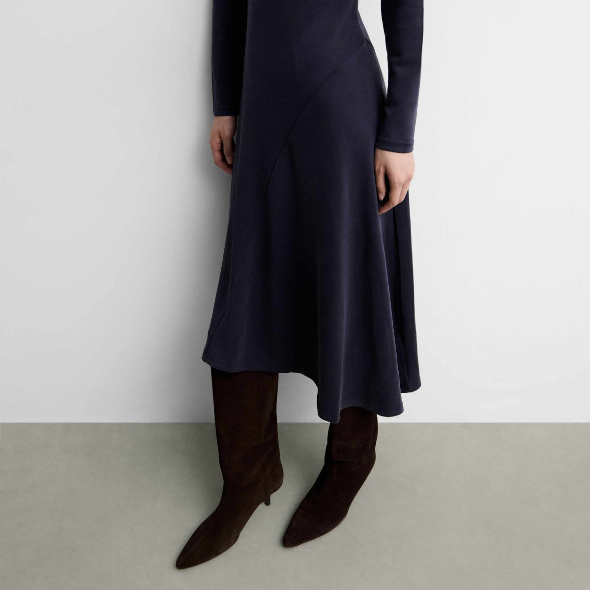 Robe en maille évasée