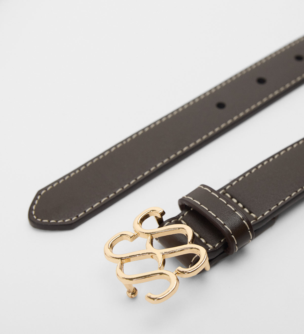 Metal logo belt