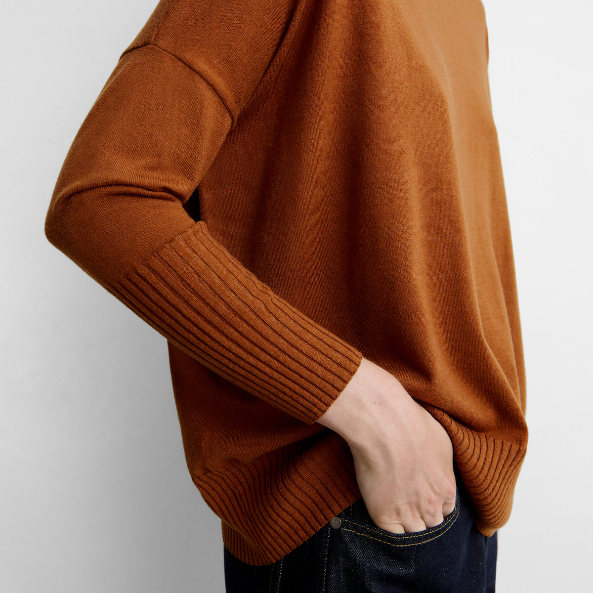 Oversized high-neck sweater