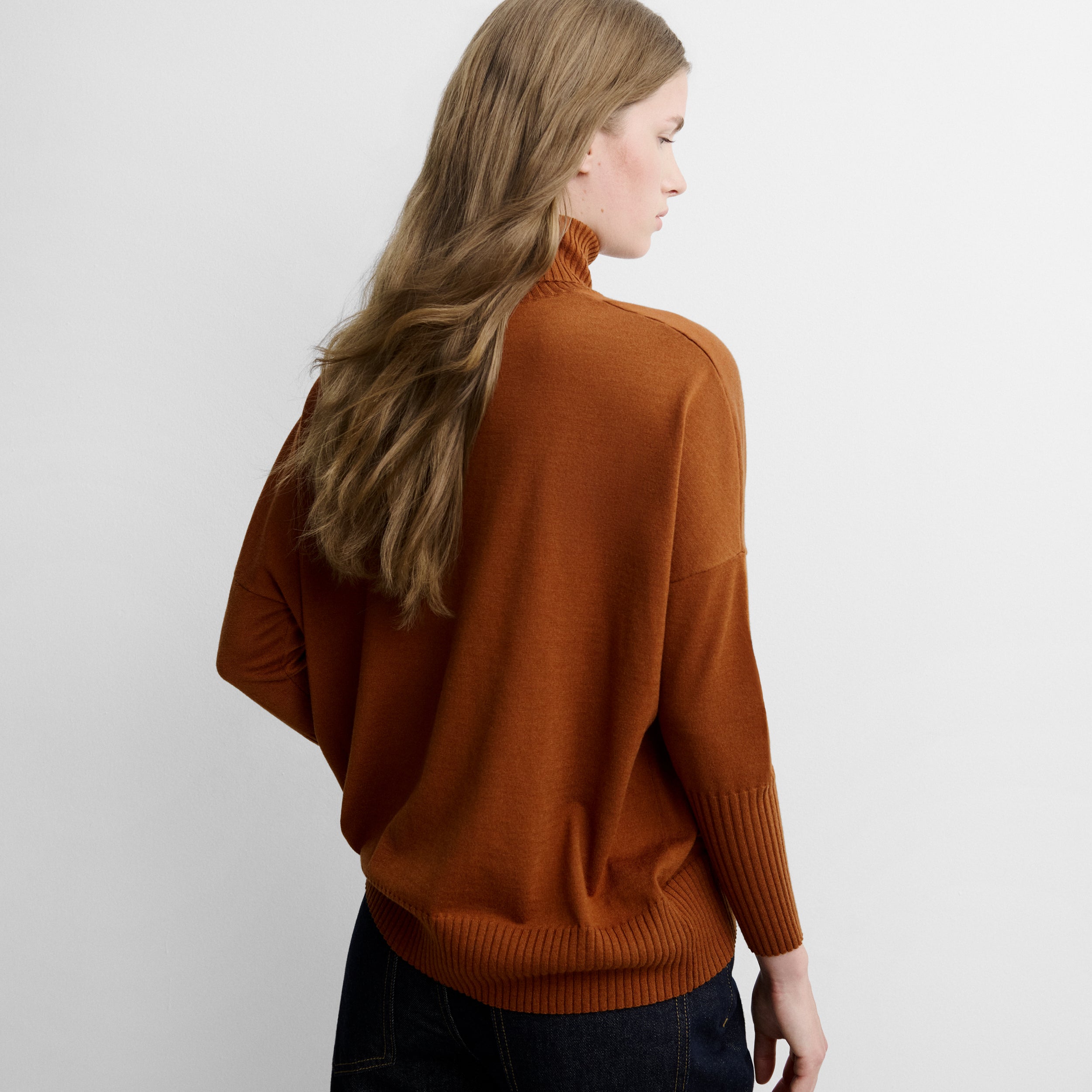 Oversized high-neck sweater