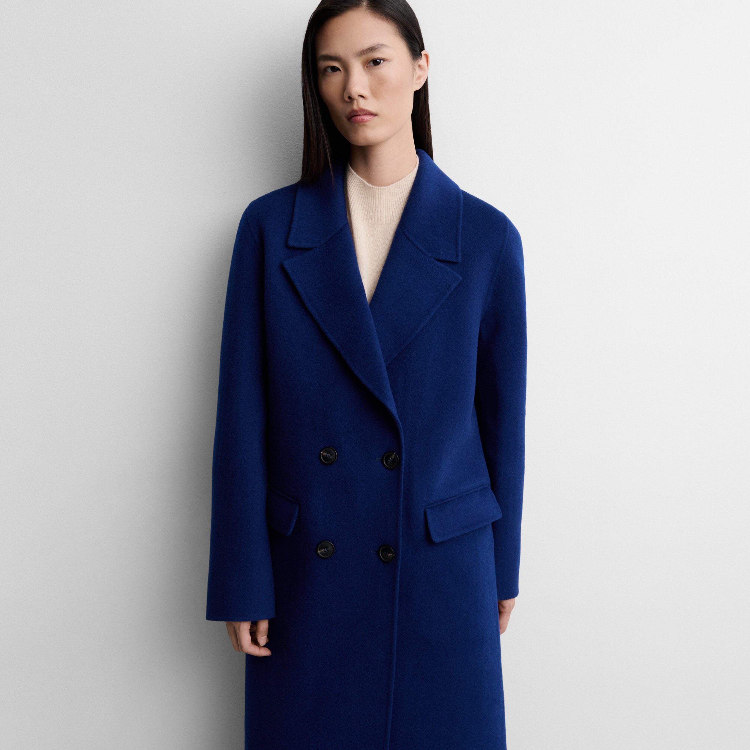 Manteau en laine double face