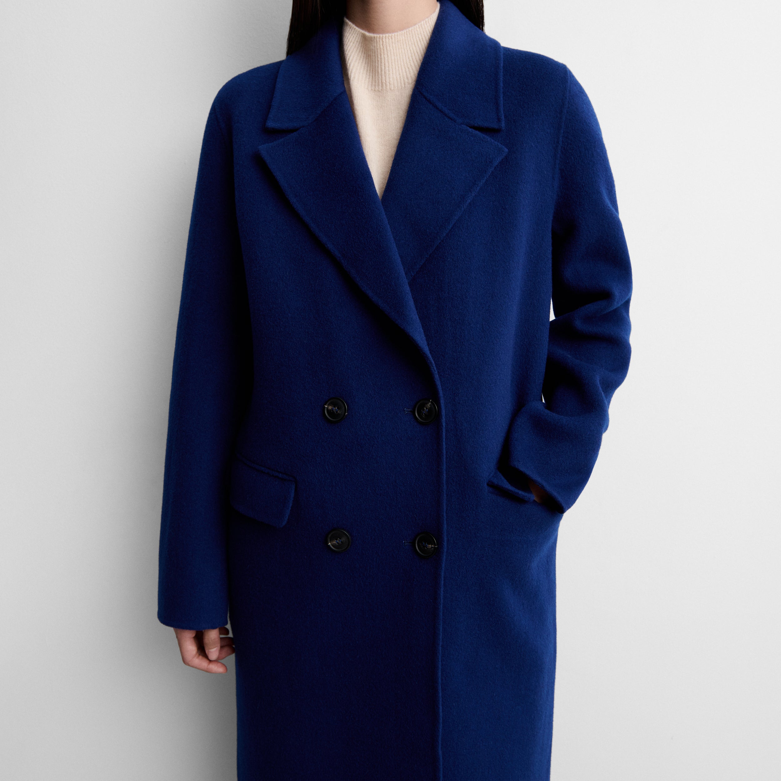 Manteau en laine double face