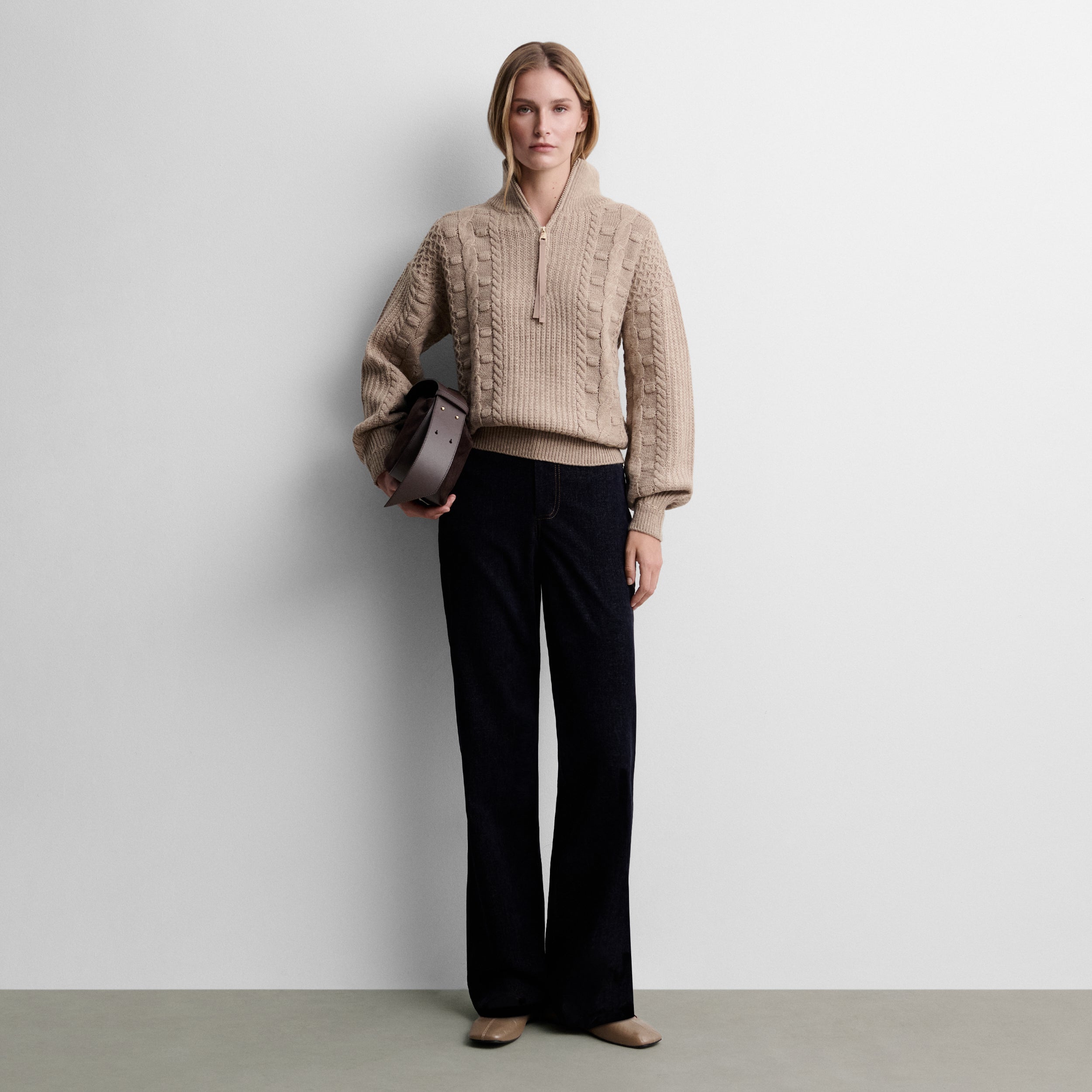 Cable-knit sweater