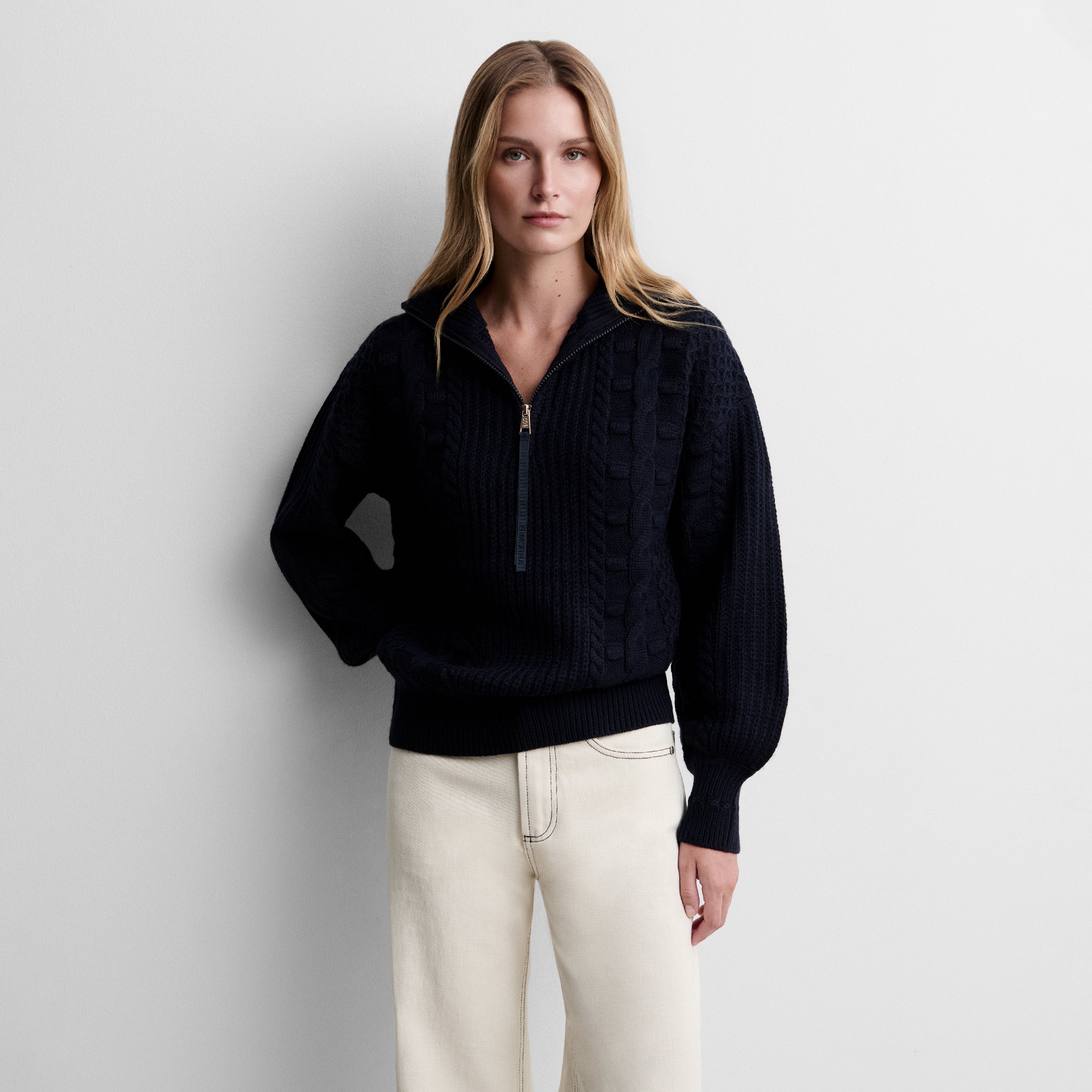 Cable-knit sweater