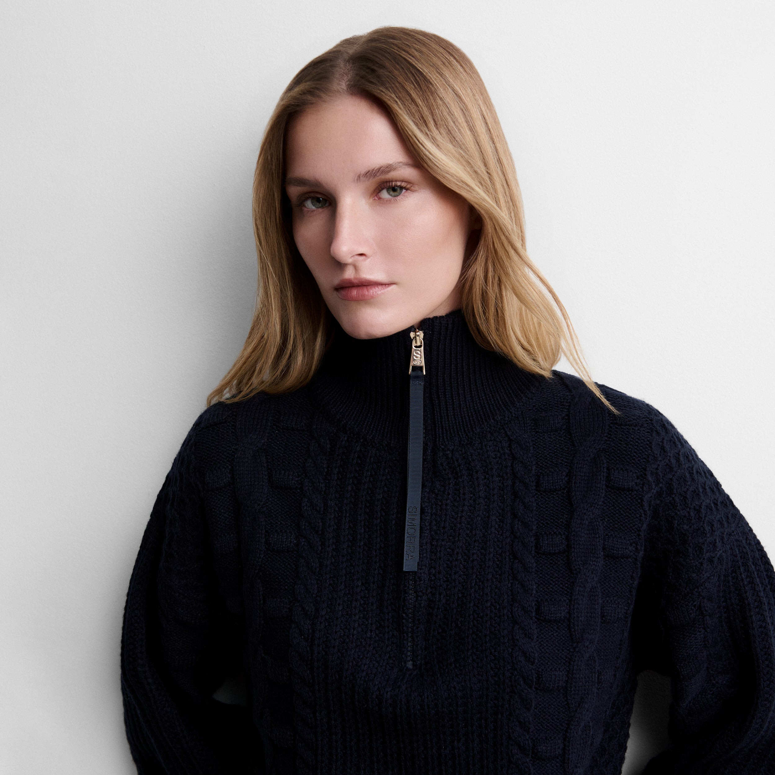 Cable-knit sweater