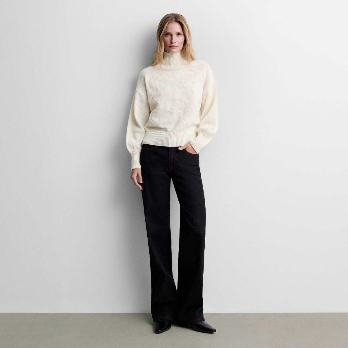 Pull en maille à logo