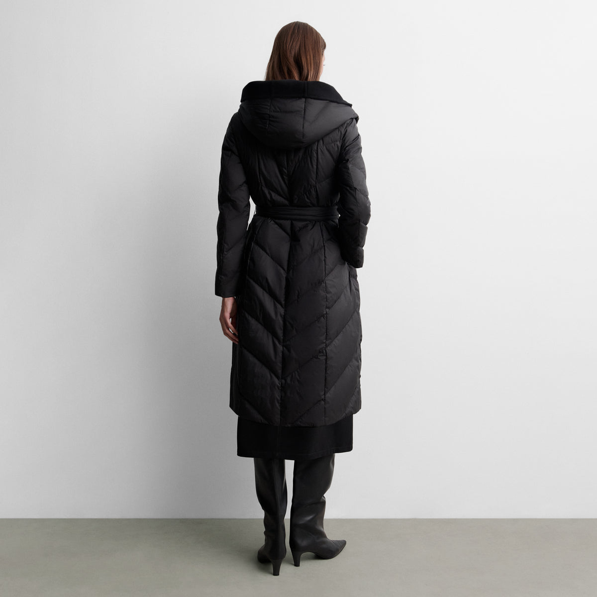 Parka longue à capuche