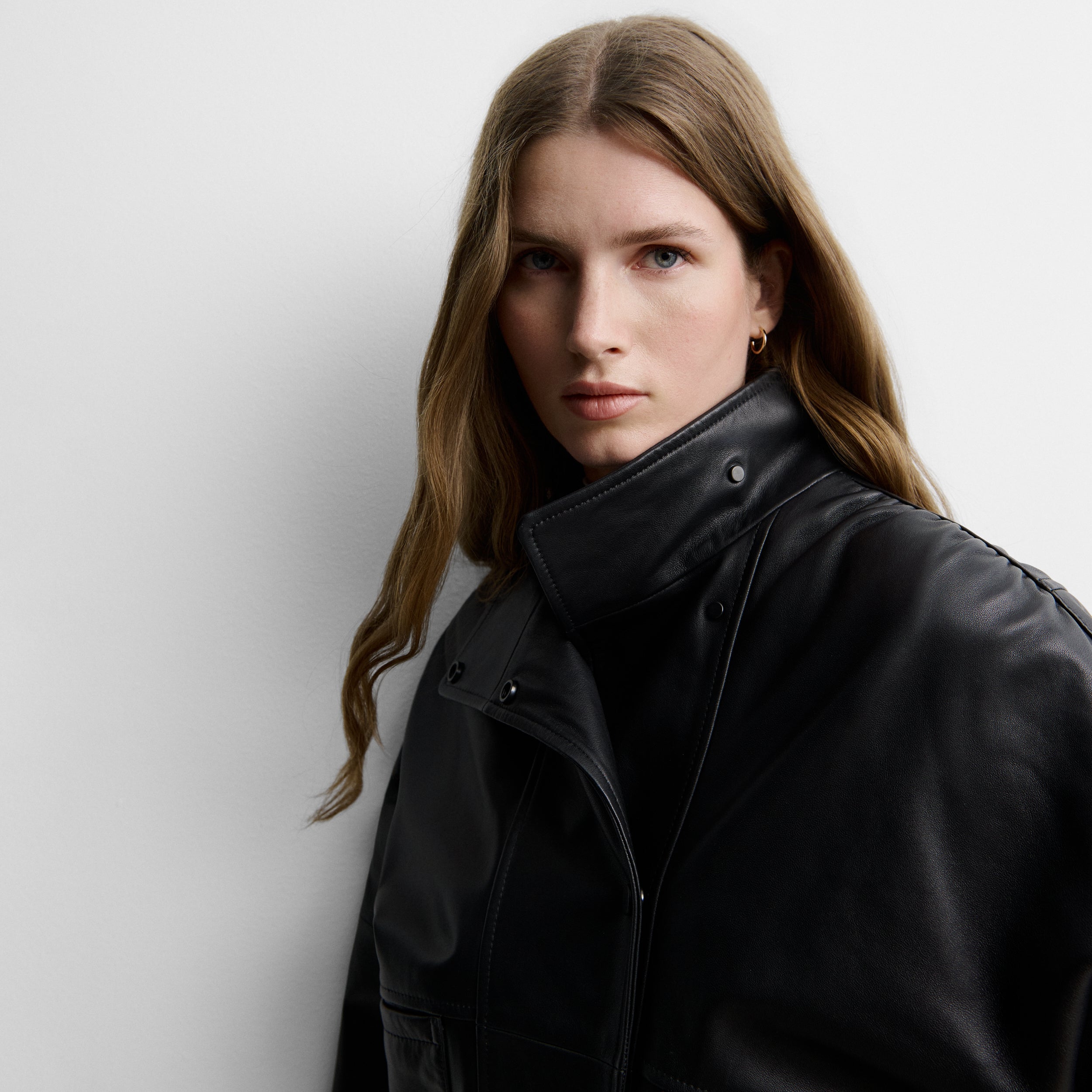 Veste bomber en similicuir