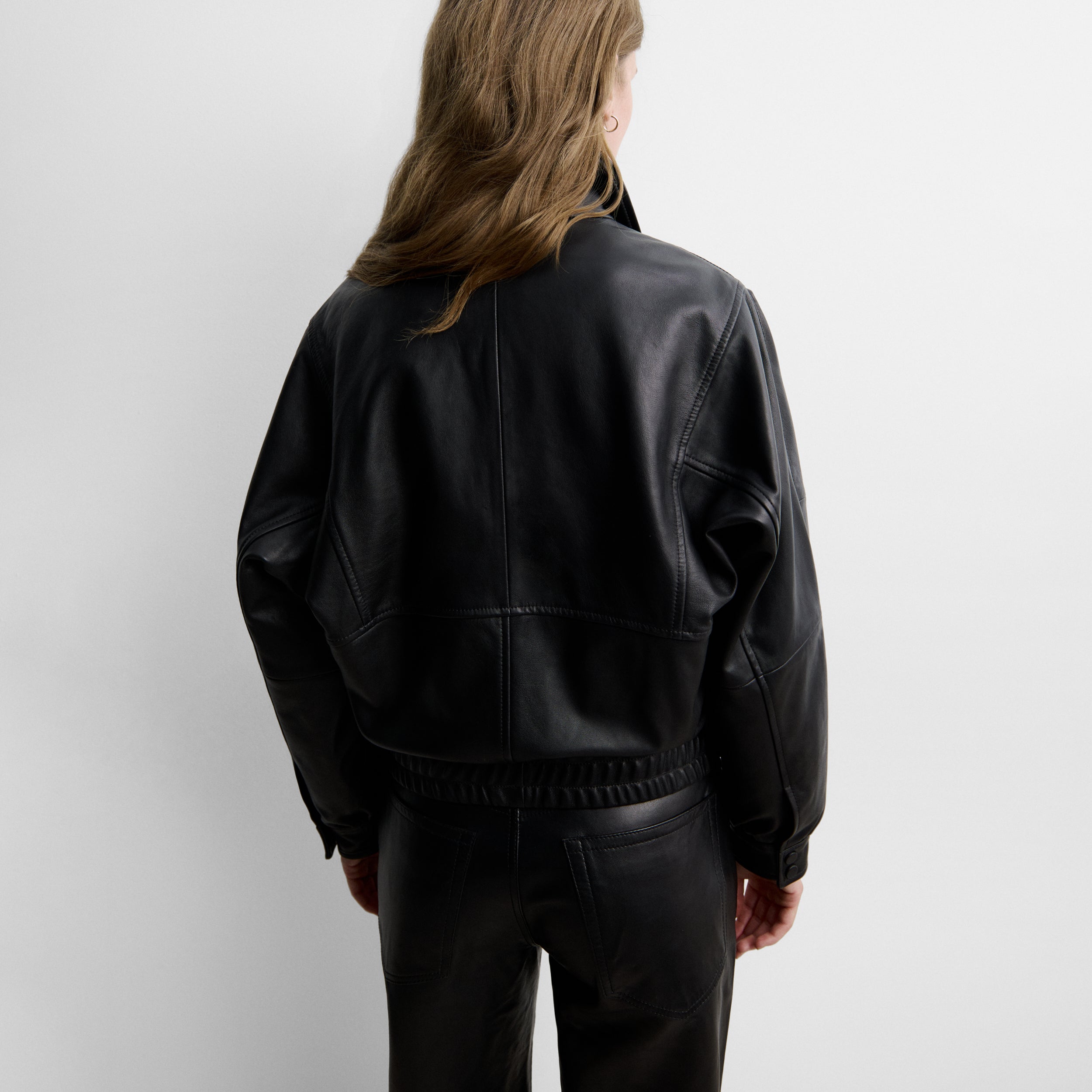 Veste bomber en similicuir