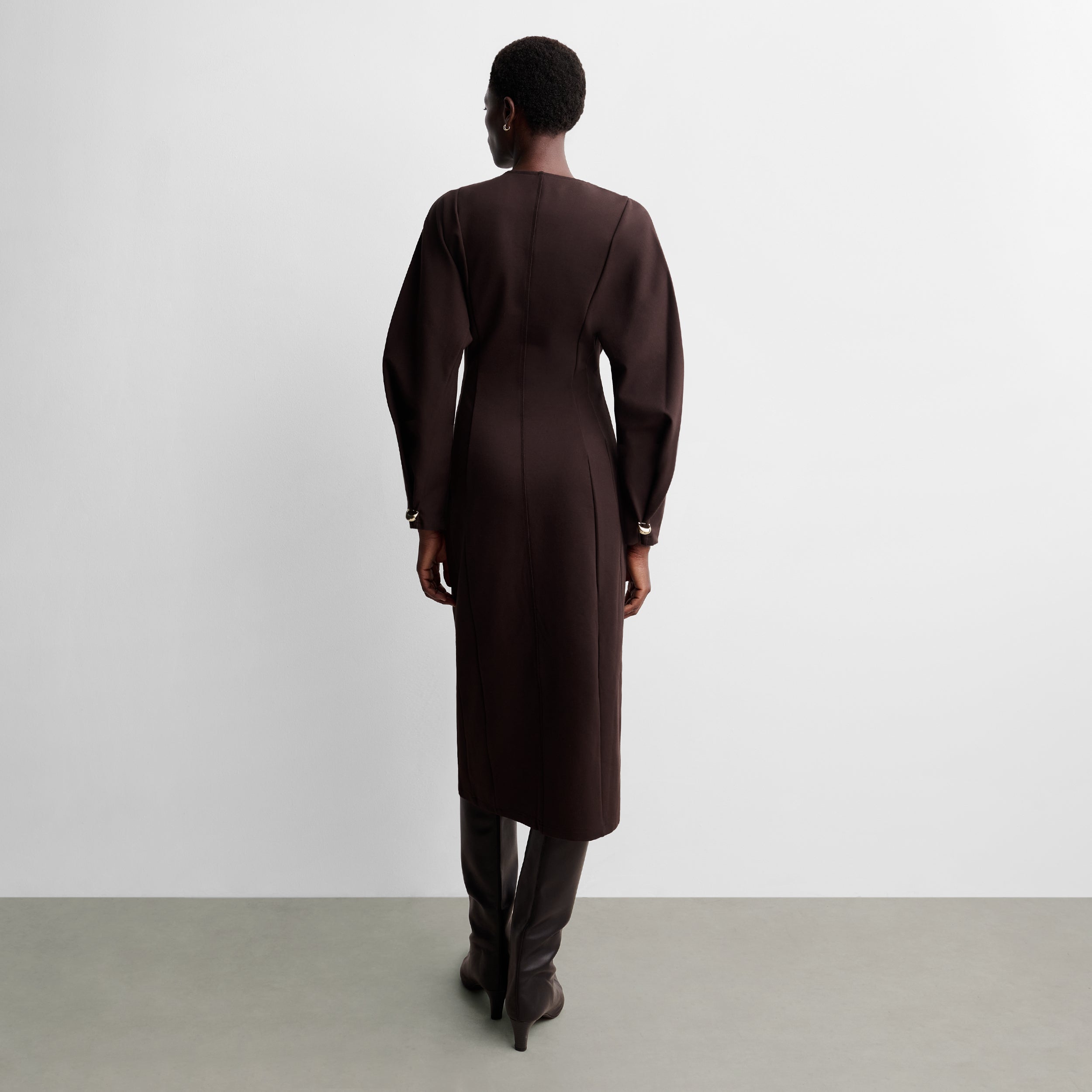 Midi dress with zip