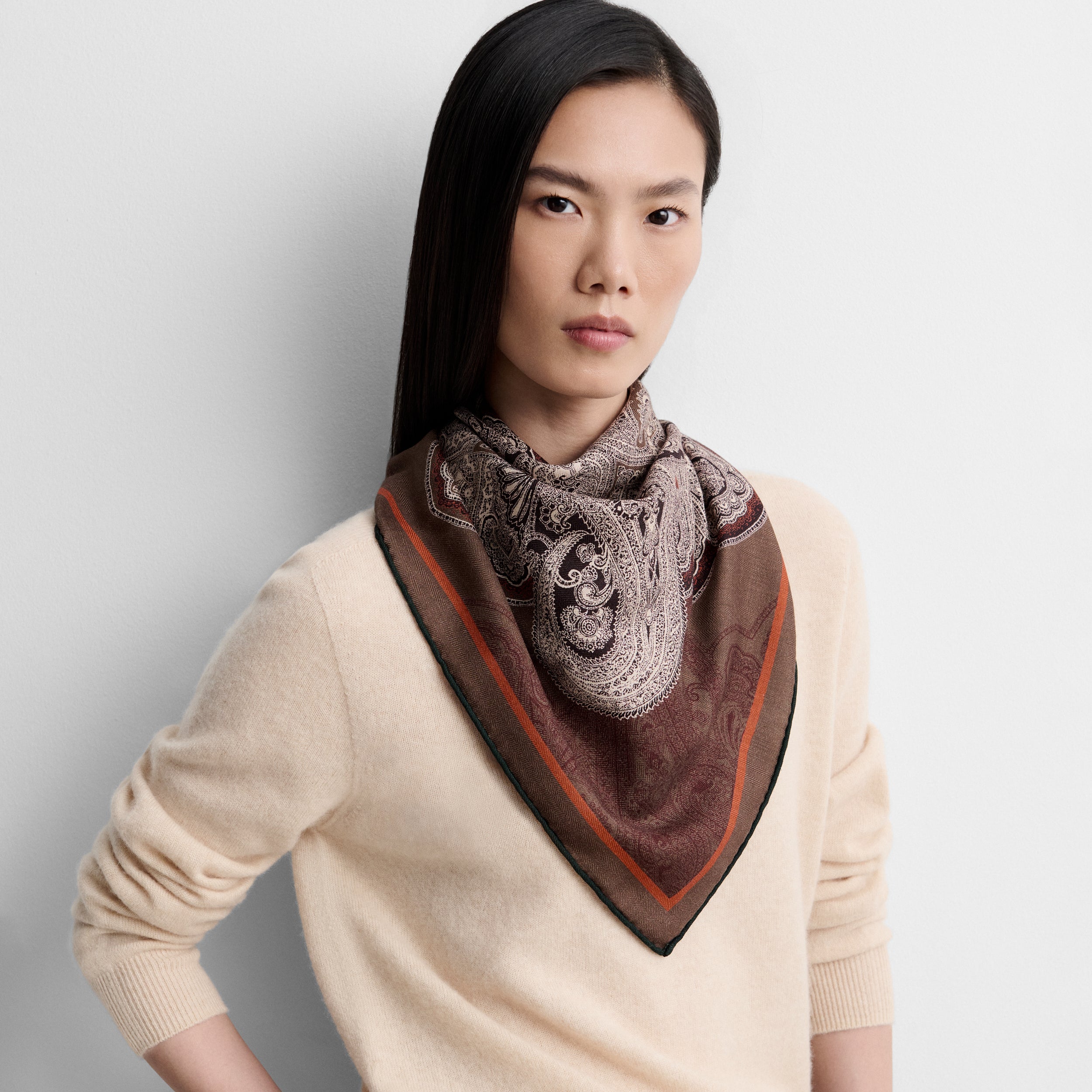 Foulard imprimé réversible