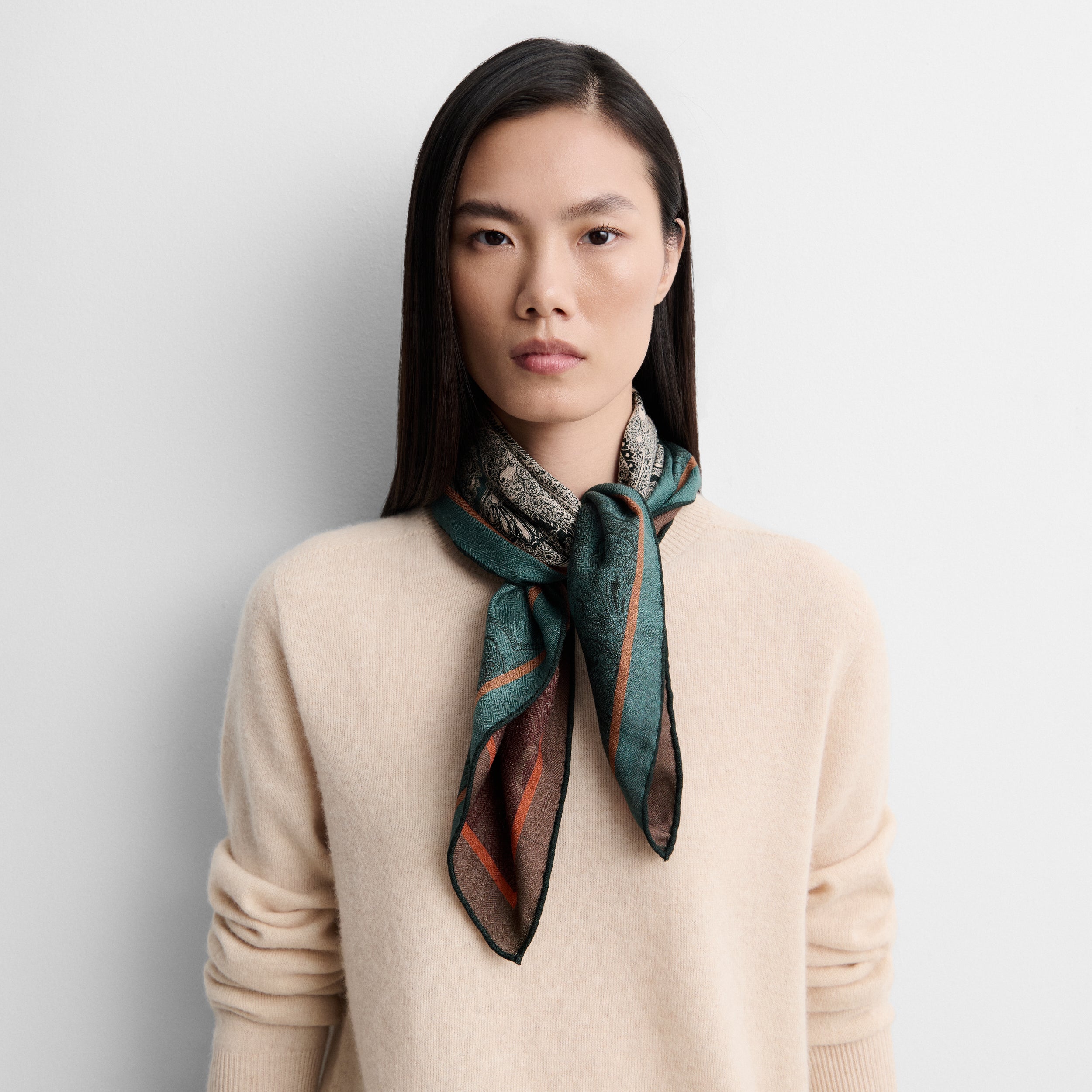 Foulard imprimé réversible