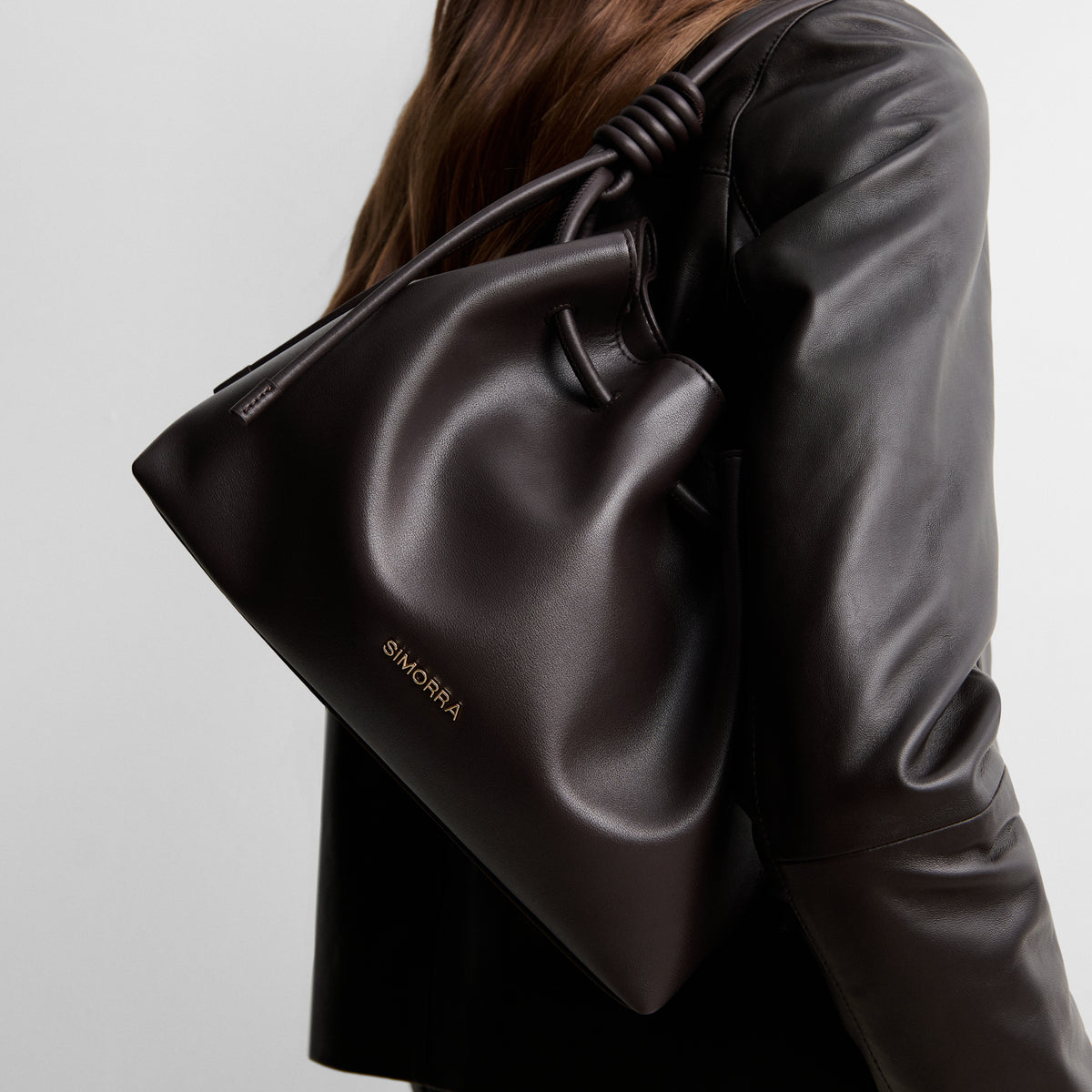 Nappa leather bonbon bag