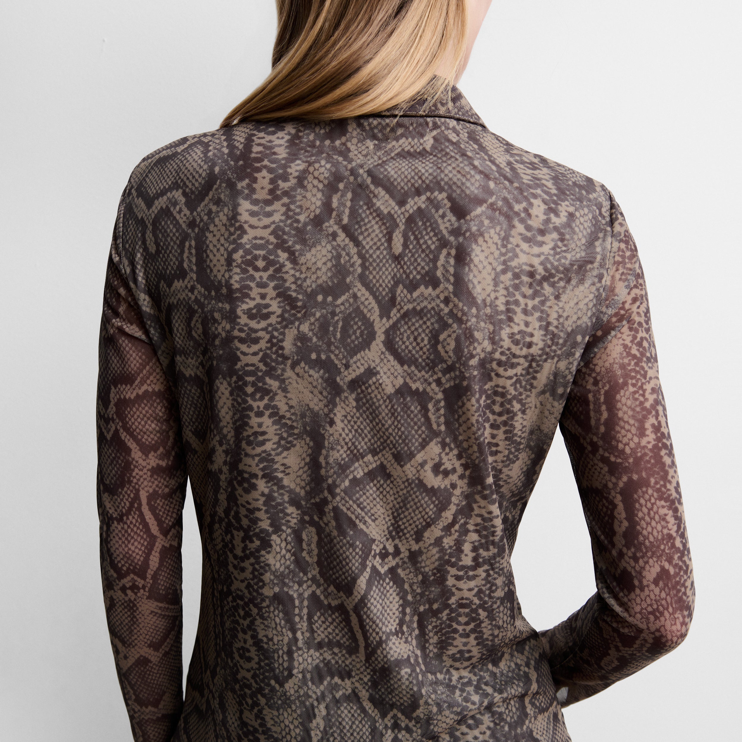 Chemise en tulle imprimé