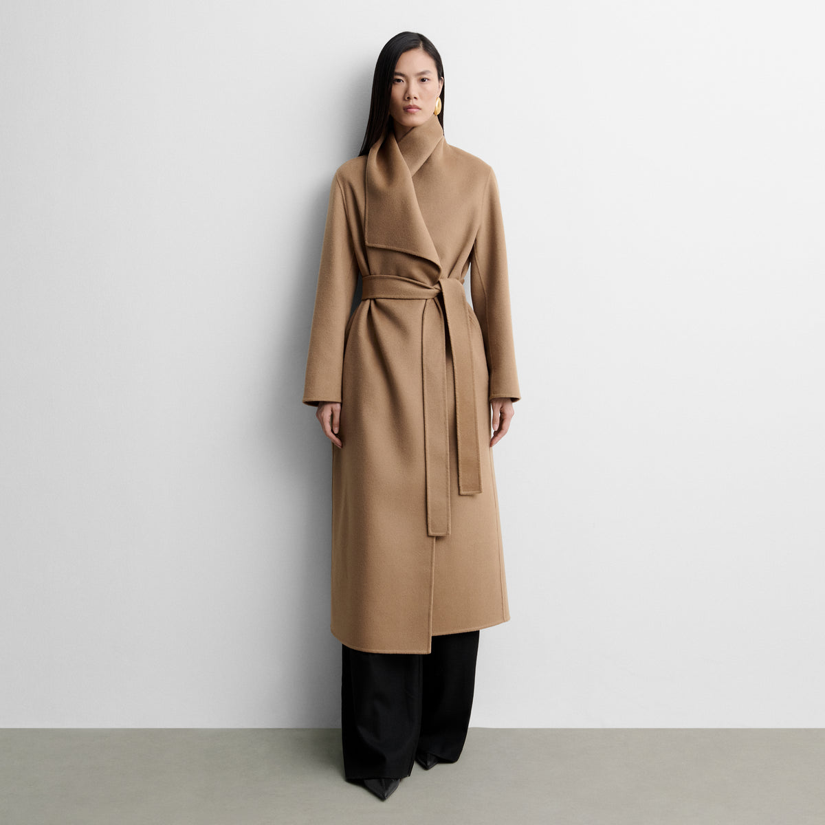 Manteau long double face