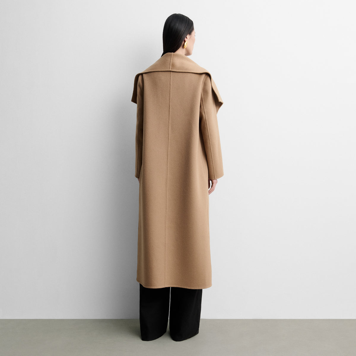 Manteau long double face