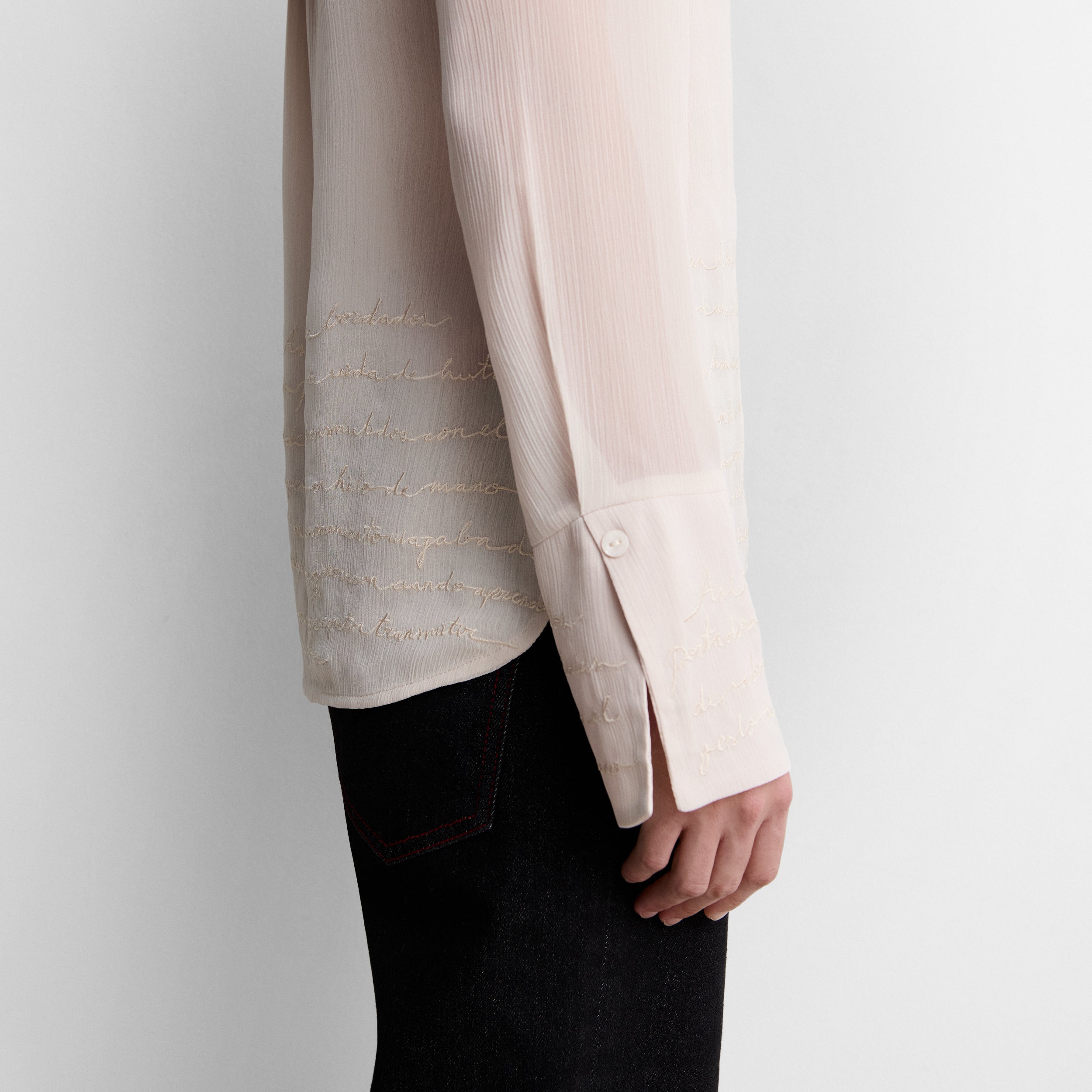 Chemise fluide brodée