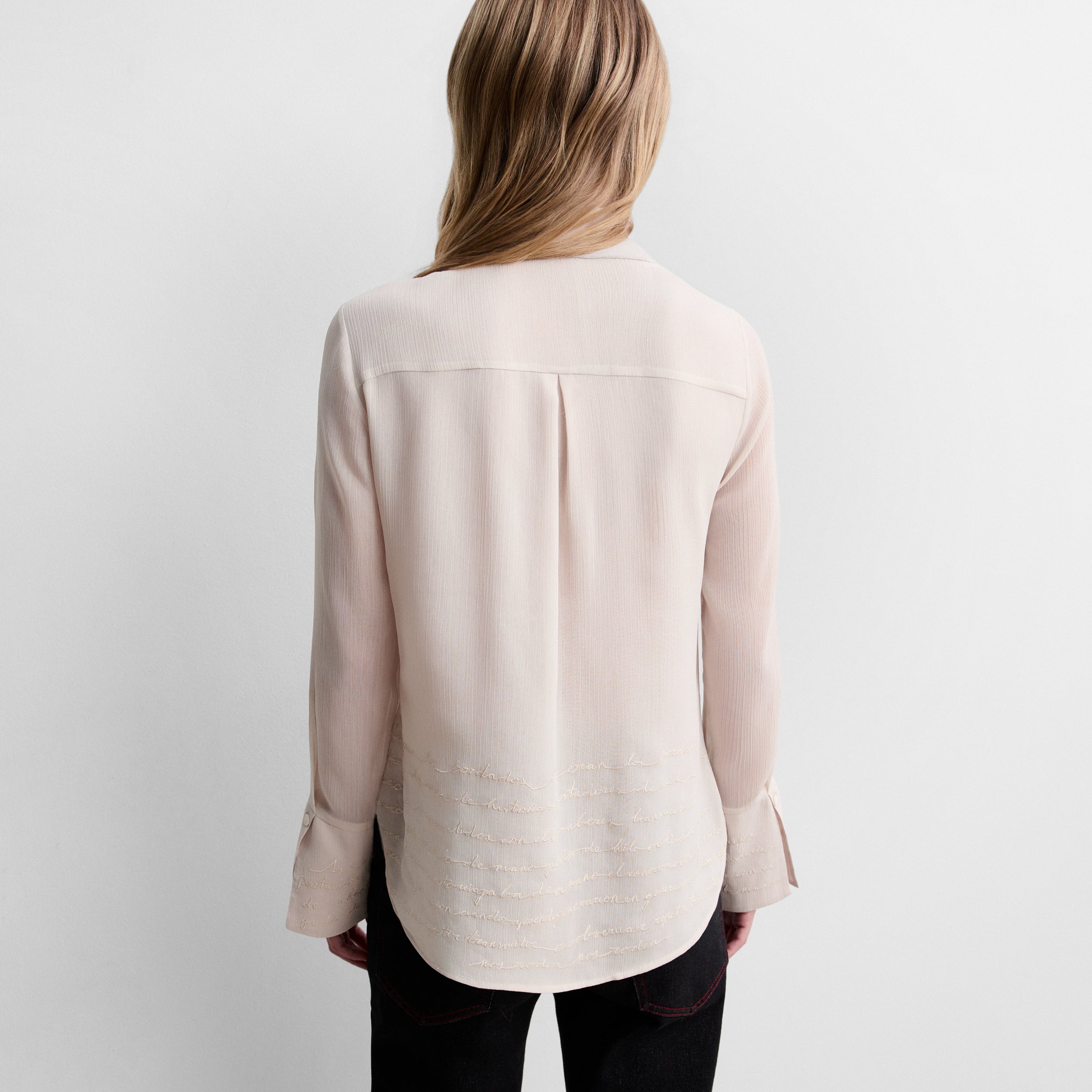 Chemise fluide brodée