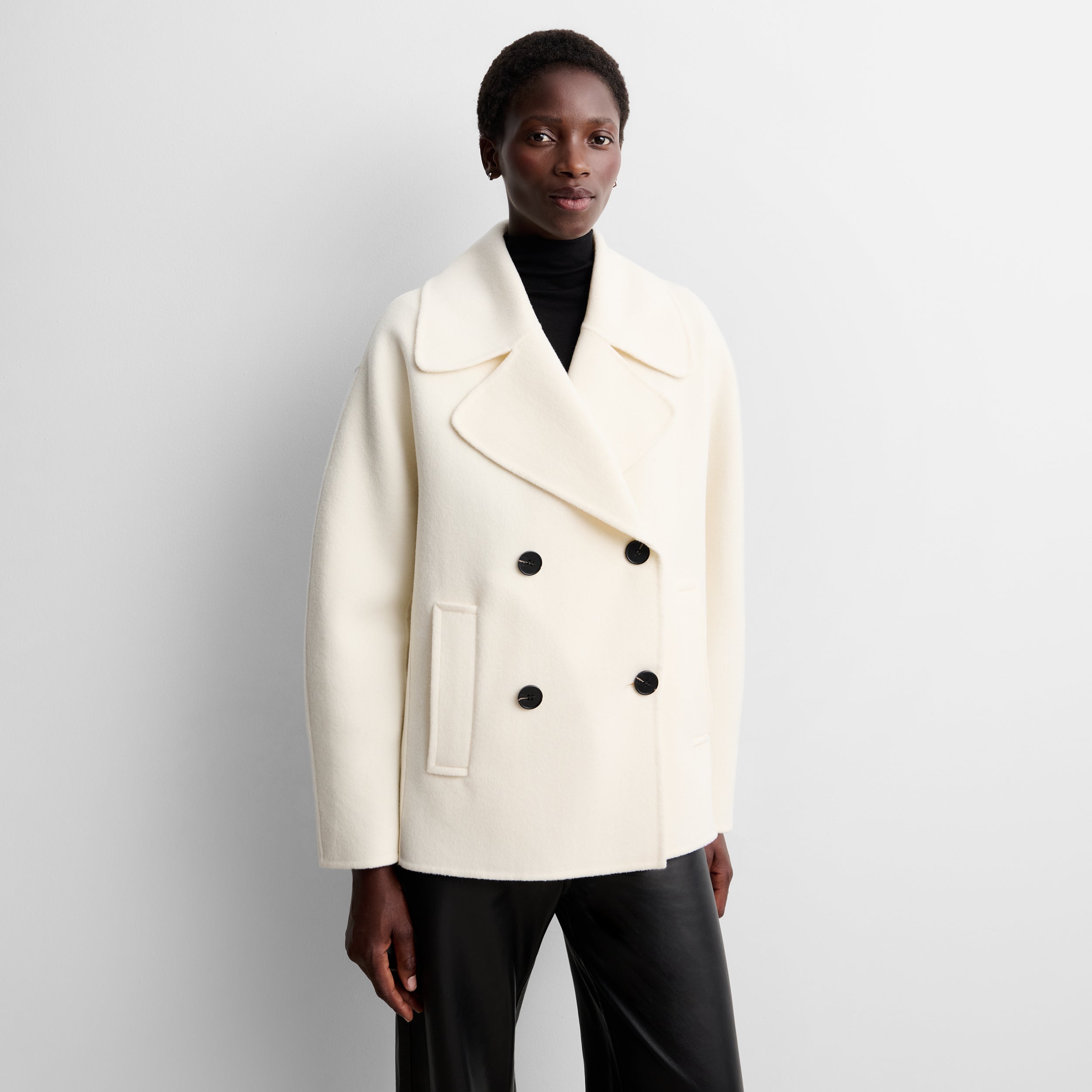 Caban en laine double face