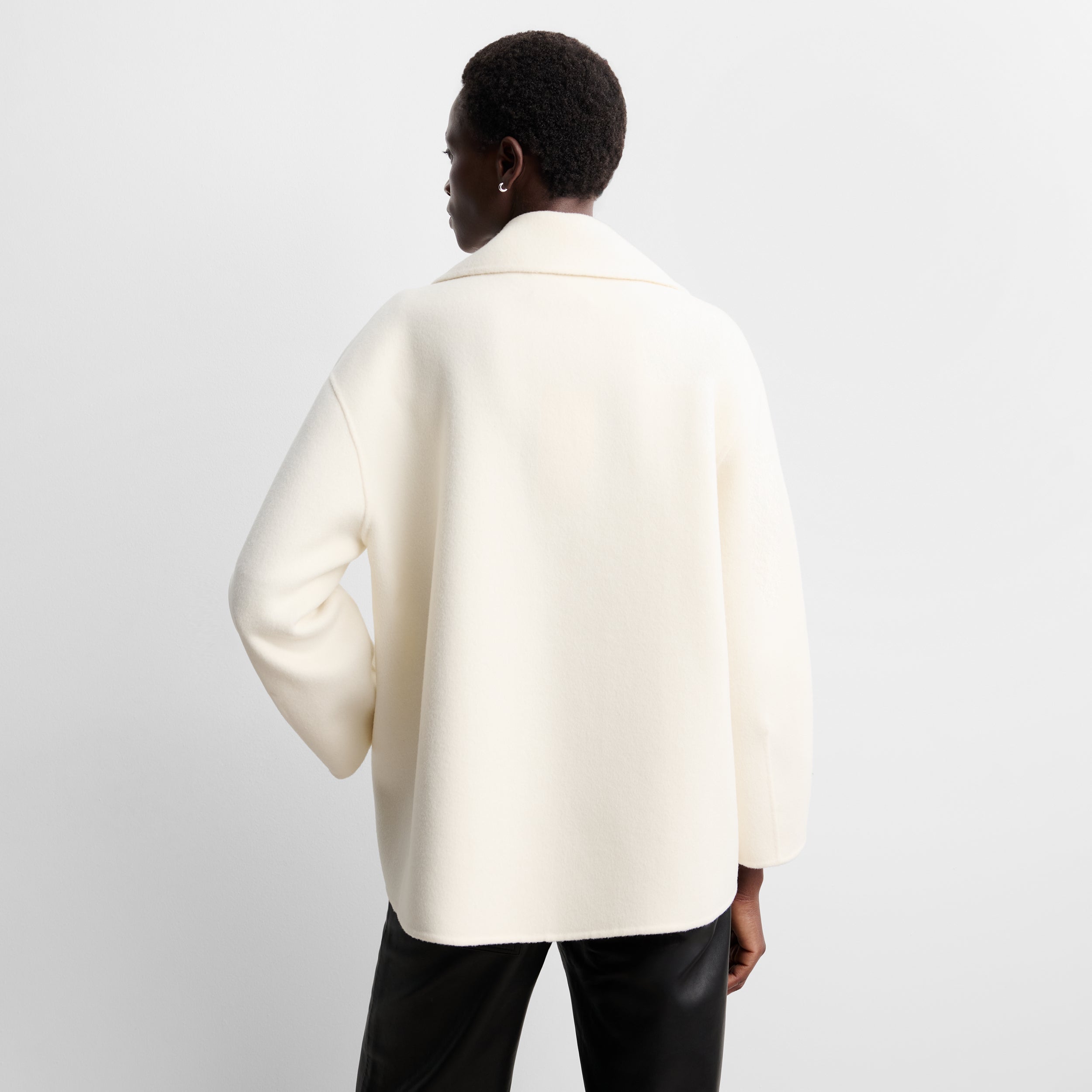 Caban en laine double face